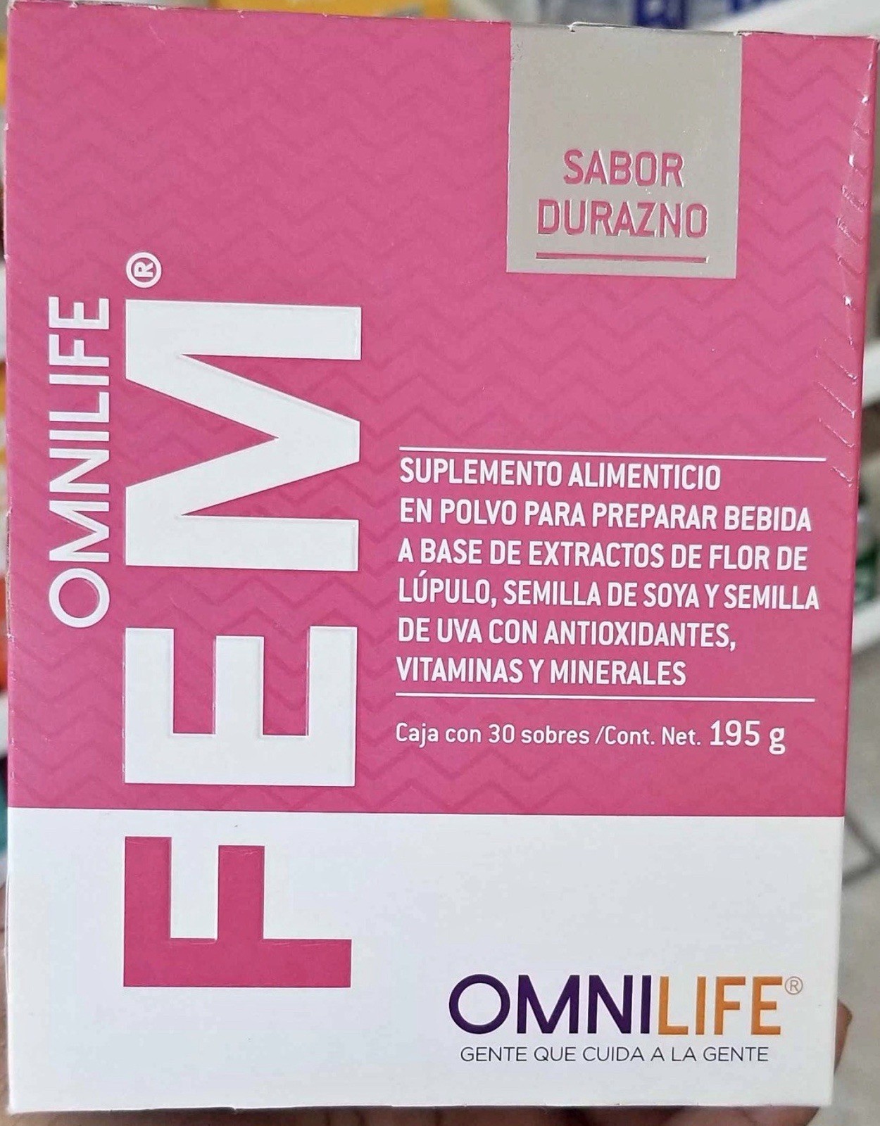 Omnilife FEM Plus Peach Powder Supplement 30 Sachets Women’s Health 195g