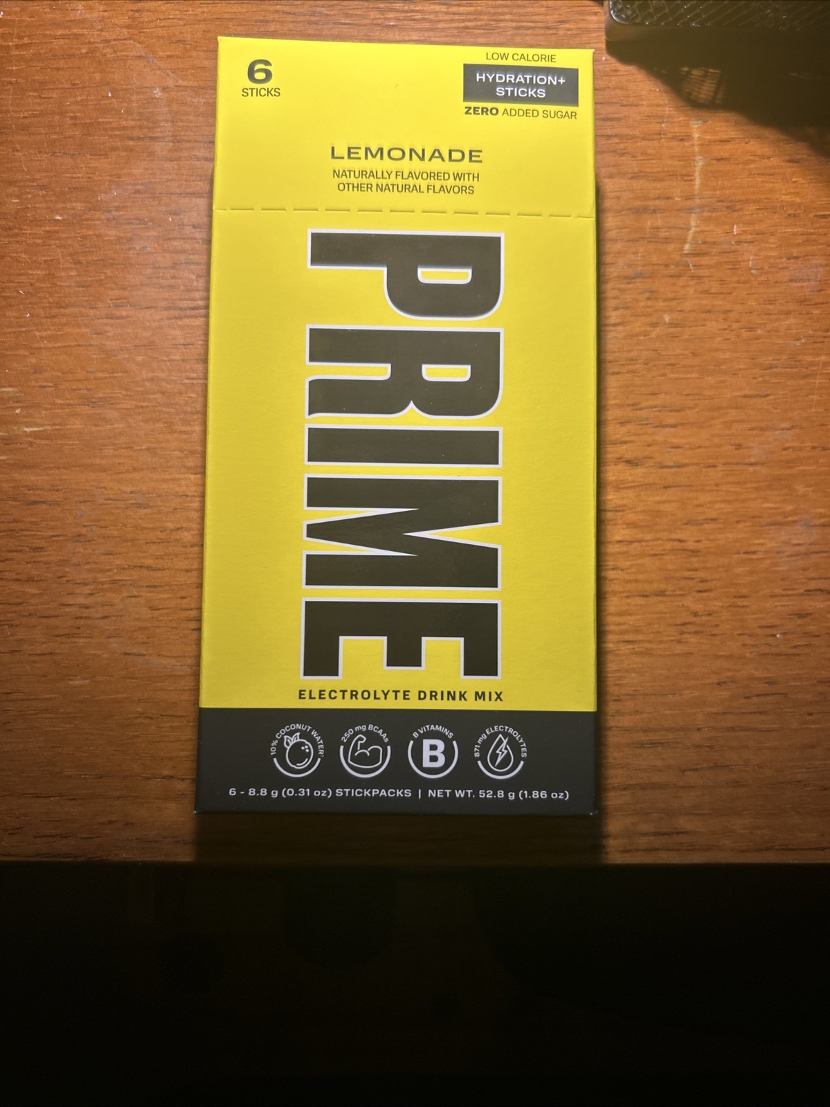 Prime Hydration Lemonade Drink Mix 6 stick Lot Of 12 BX 72 Count Total 1.26