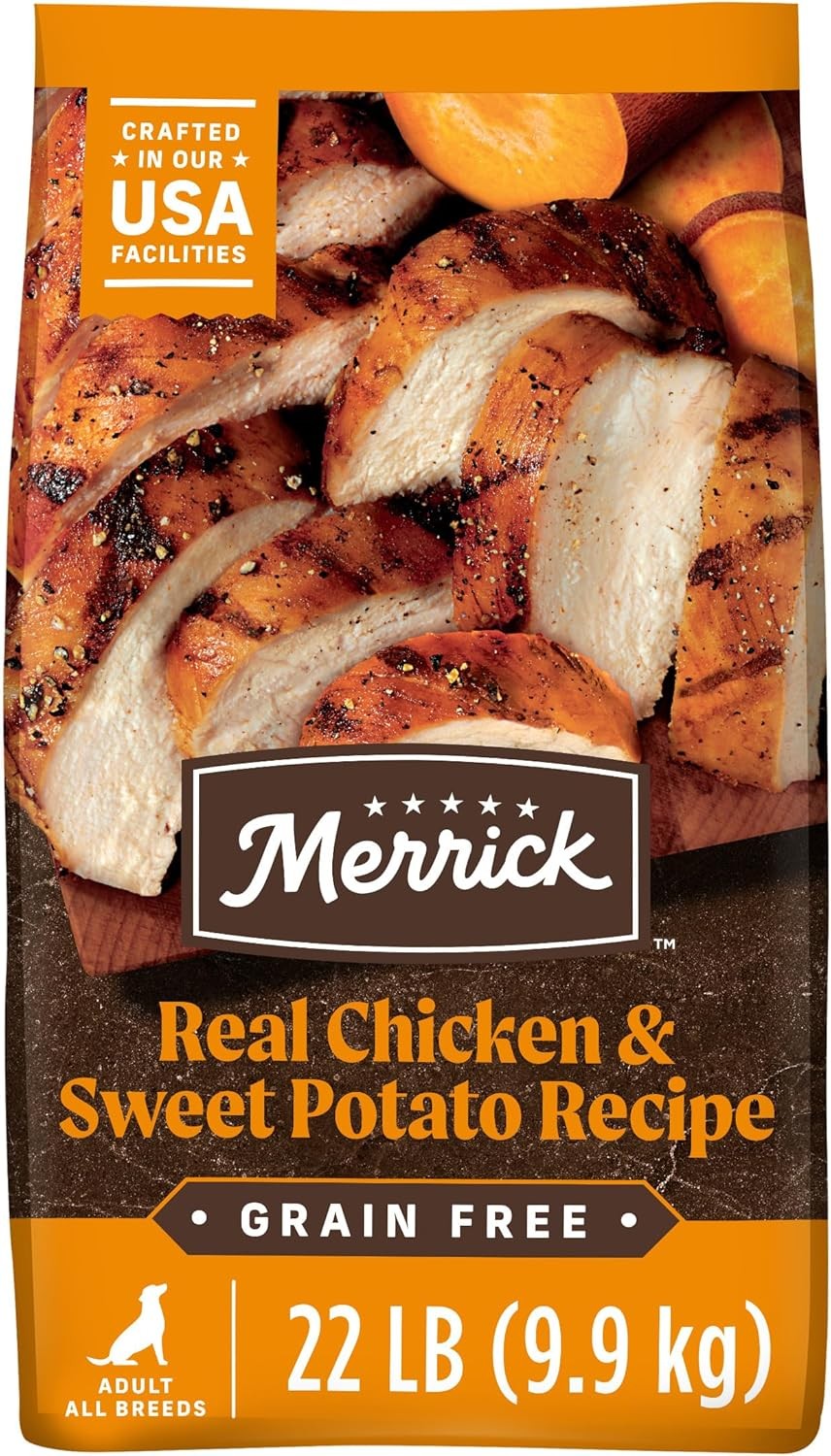 Merrick Premium Grain Free Dry Adult Dog Food,Wholesome And Natural Kibble With