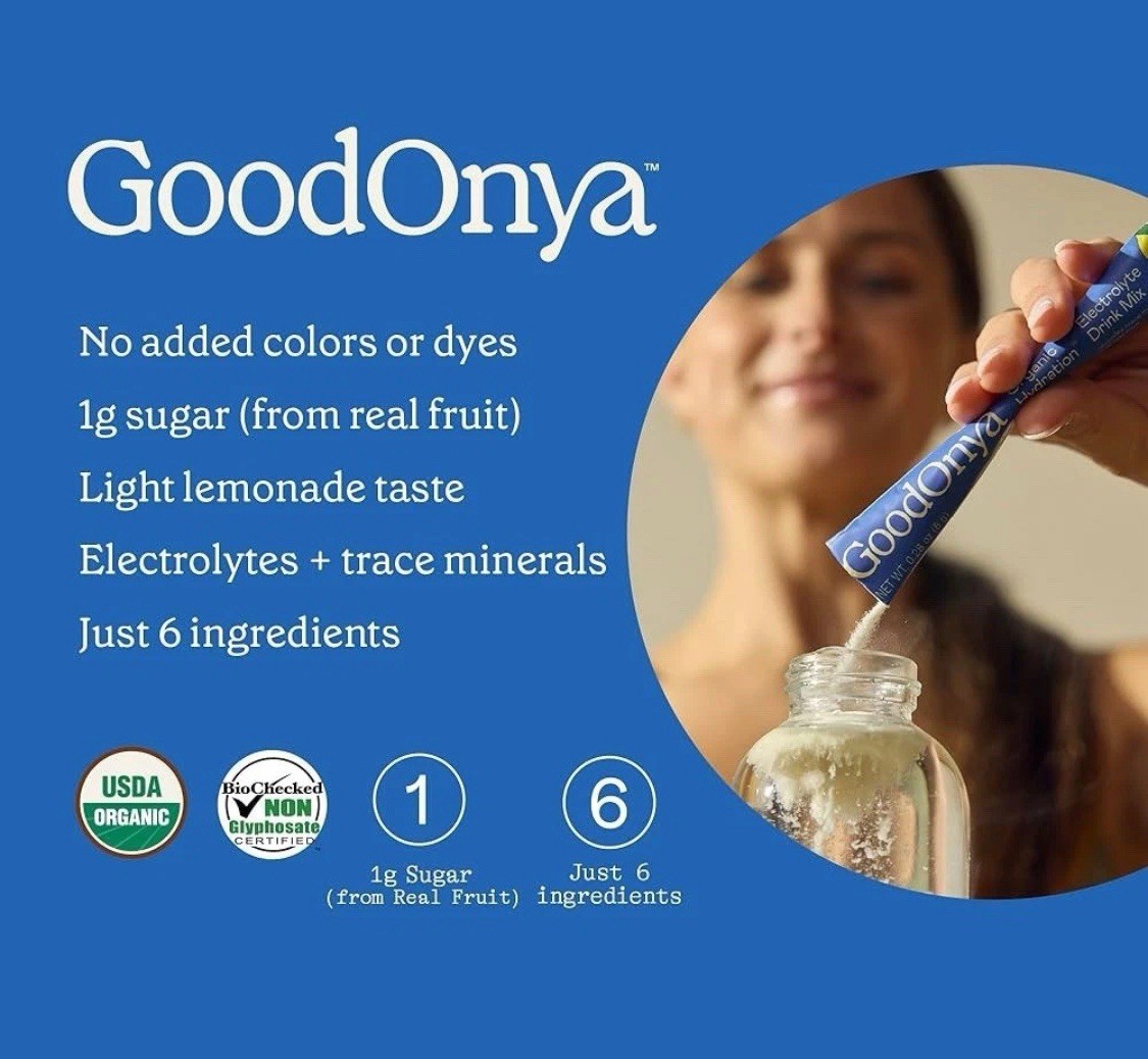 GoodOnya Organic Hydration | Lemon | 12 Sticks – New in Box