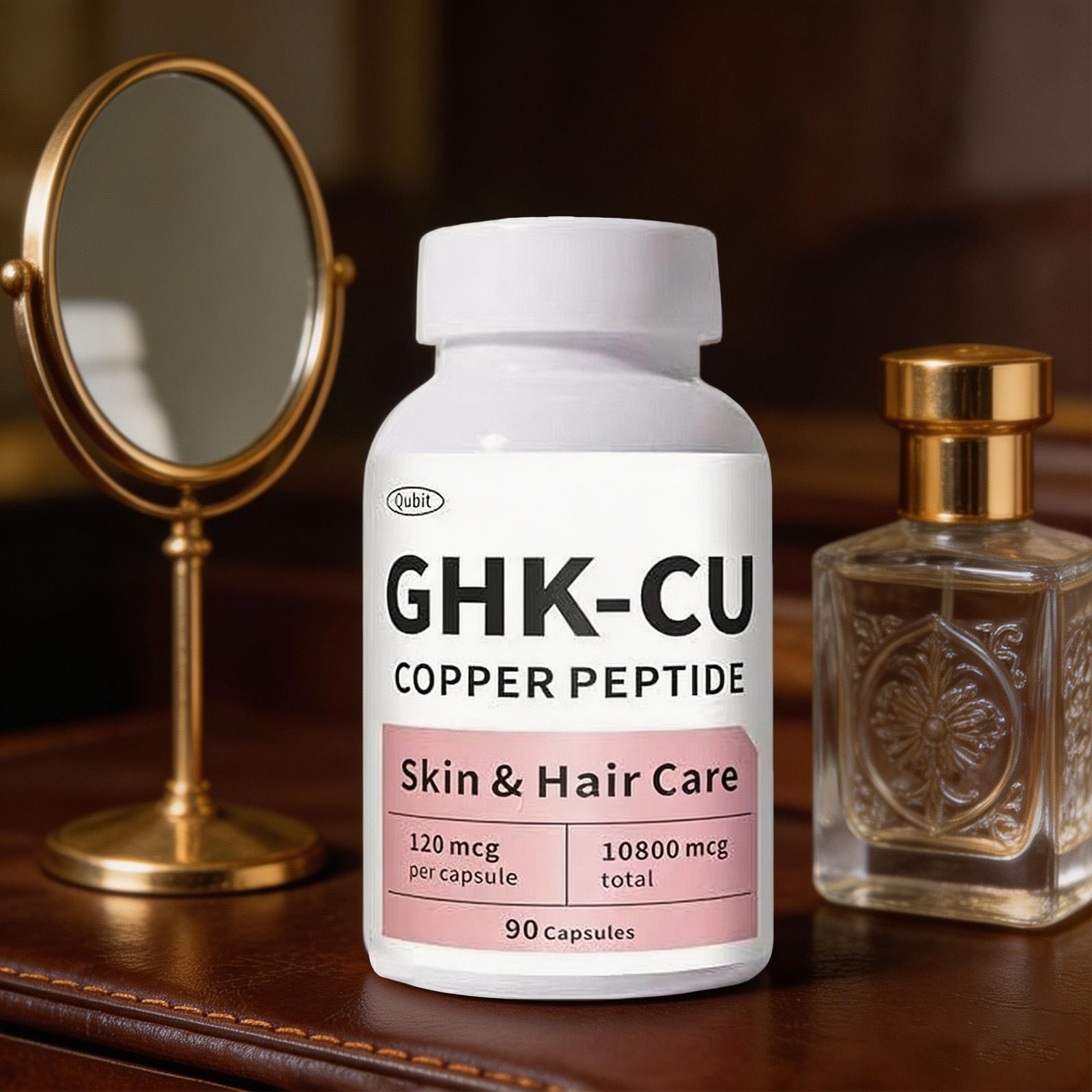 GHK-Cu Copper Peptide Supplement, 120Mcg High-Purity Supplement For Skin & Hair
