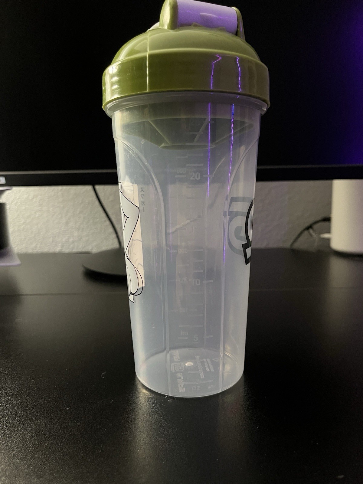 Swagger Anime Shaker Bottle 24oz Flip Lock Plastic Green Lid Reusable