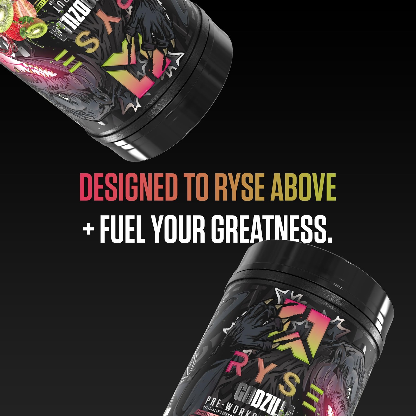 RYSE Godzilla X Noel Deyzel Pre Workout Powder – Strawberry Kiwi – 400mg Caff…
