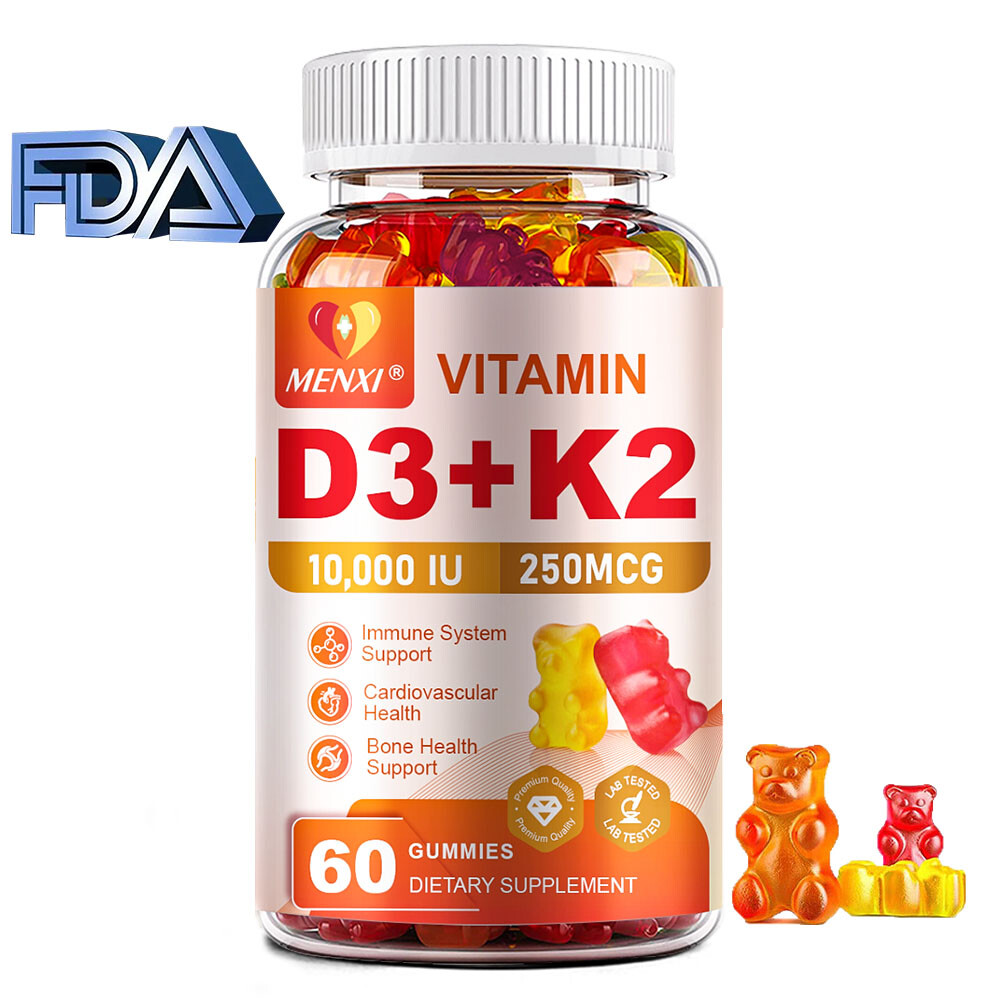 D3 K2 with Magnesium Gummies – Muscle Function & Sunlight Vitamin Synergy 60pcs