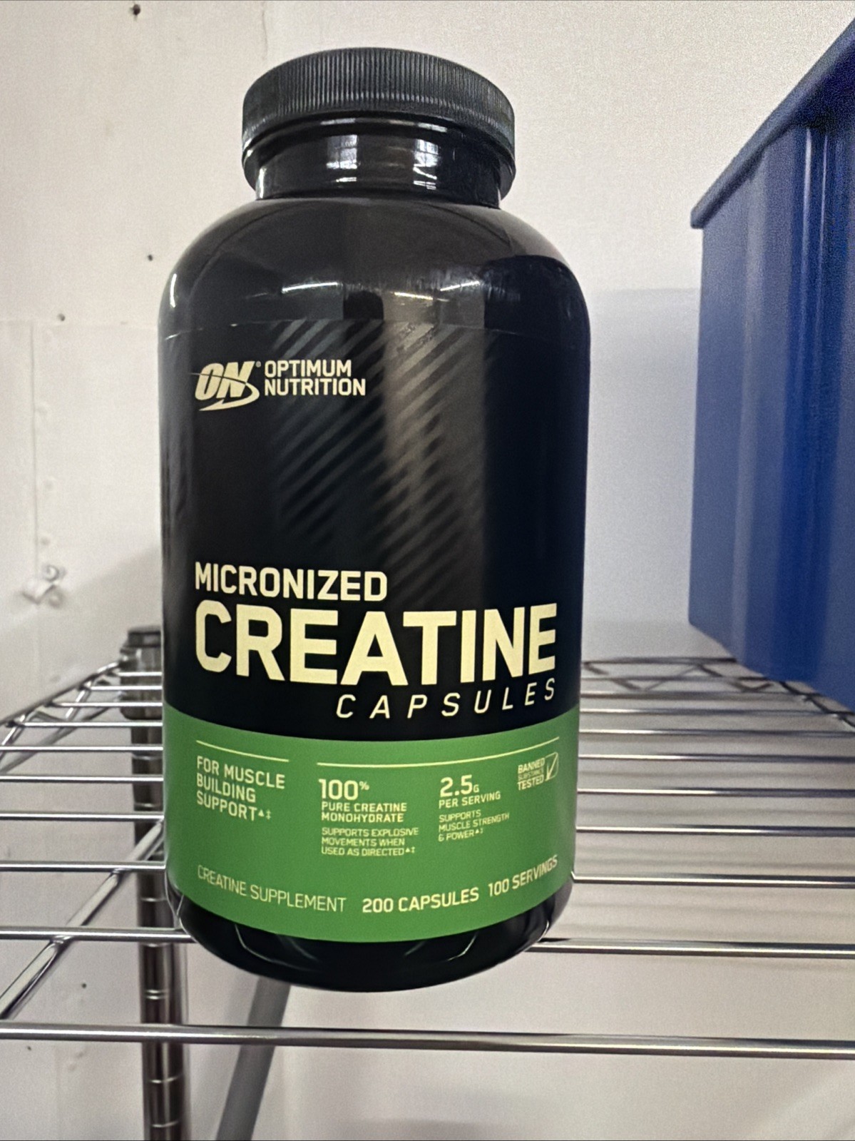 Optimum Nutrition Micornized Creatine 2.5g Capsules – 200 Ct Exp 02/28
