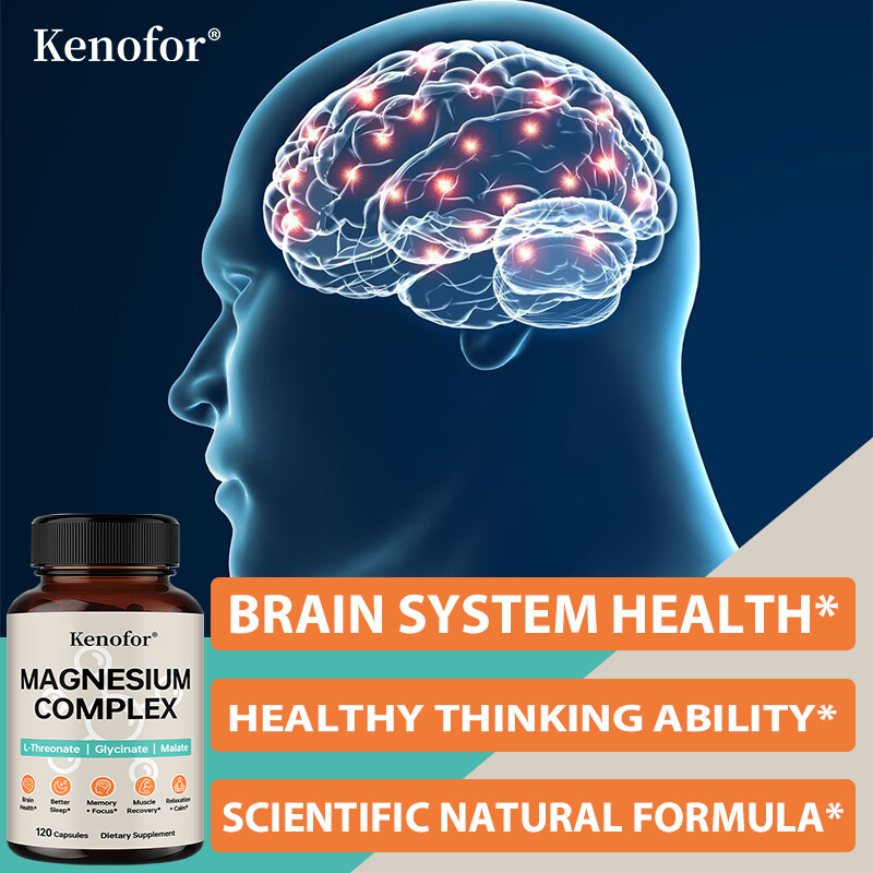 Magnesium Complex Energy Bone Muscle Recovery Brain System Health 120 Capsule