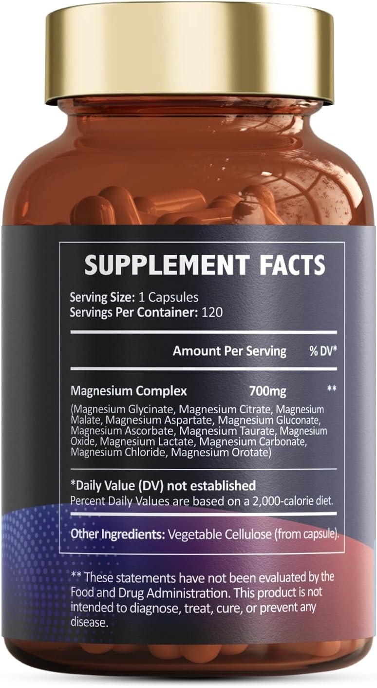 Totaria Magnesium Complex 700mg 12 in 1 Magnesium Supplement w/Glycinate Citrate