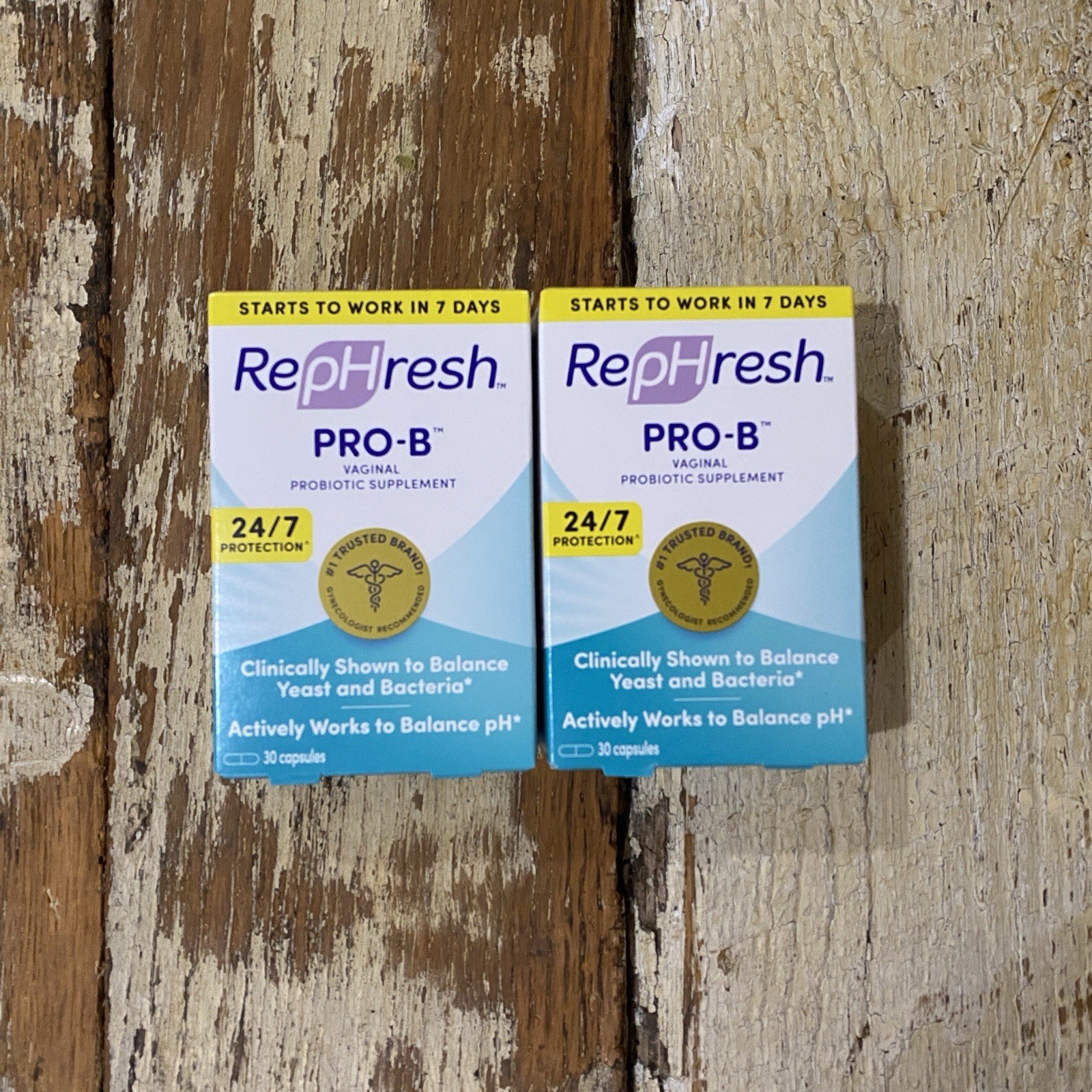 2-Pack Rephresh Pro B Probiotic Feminine Supplement 30 Capsules Each, EXP 08/26