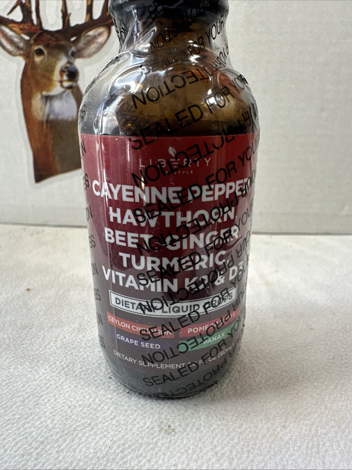 Cayenne Pepper Hawthorn Beet Root Turmeric Vitamin K2+D3 Liquid Drops 60ML