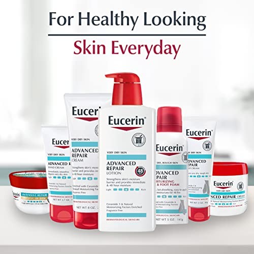 Eucerin Advanced Repair Body Cream for Very Dry 8 Ounce (Pack of 1), White