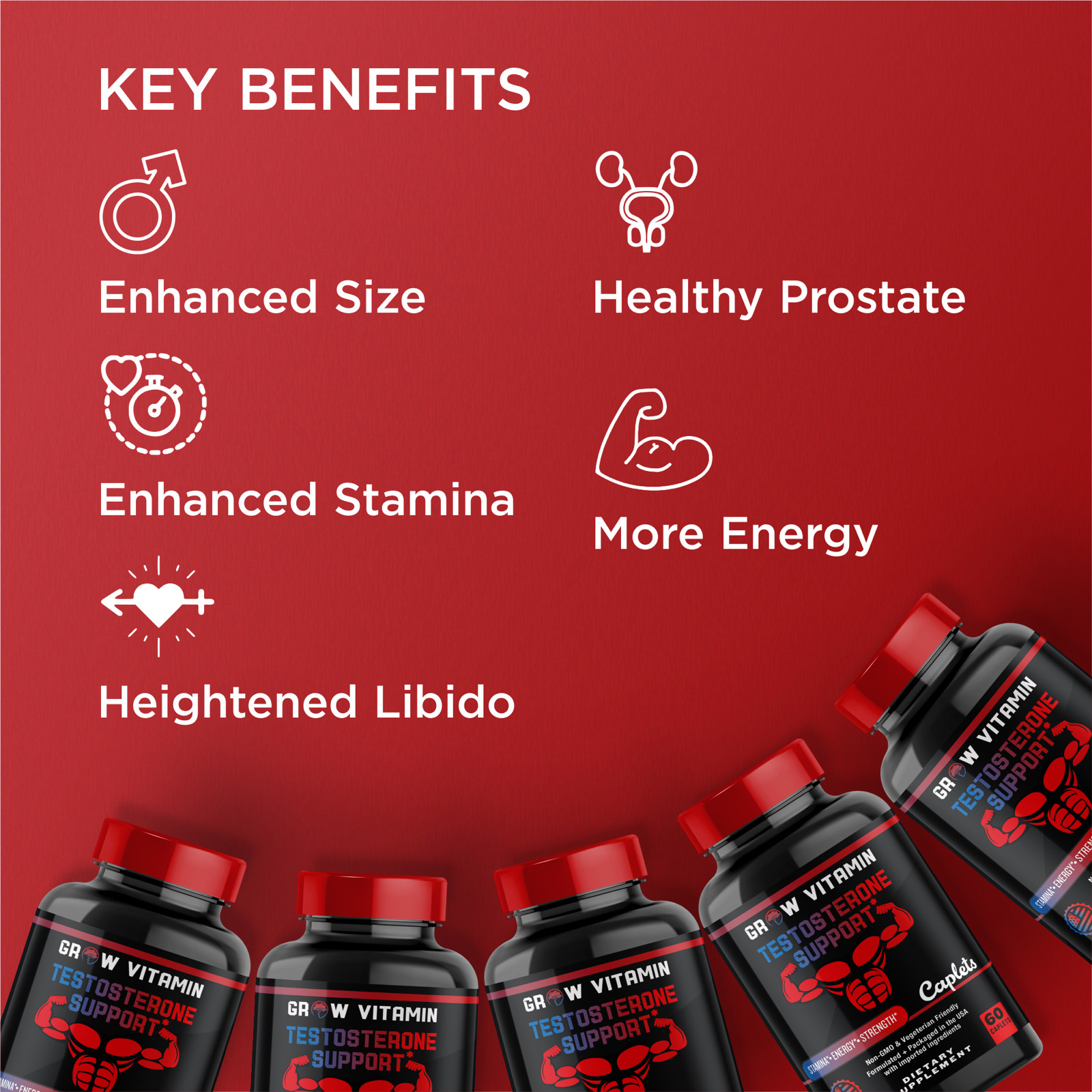 Natural Testosterone Booster – Increase Energy, Improve Muscle Strength & Growth