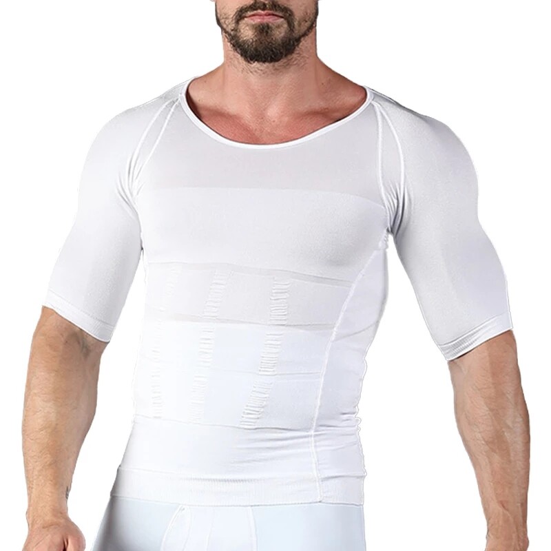 Men Classic Body Shaper Posture Corrector Vest Abdomen Compression Tops T-Shirt