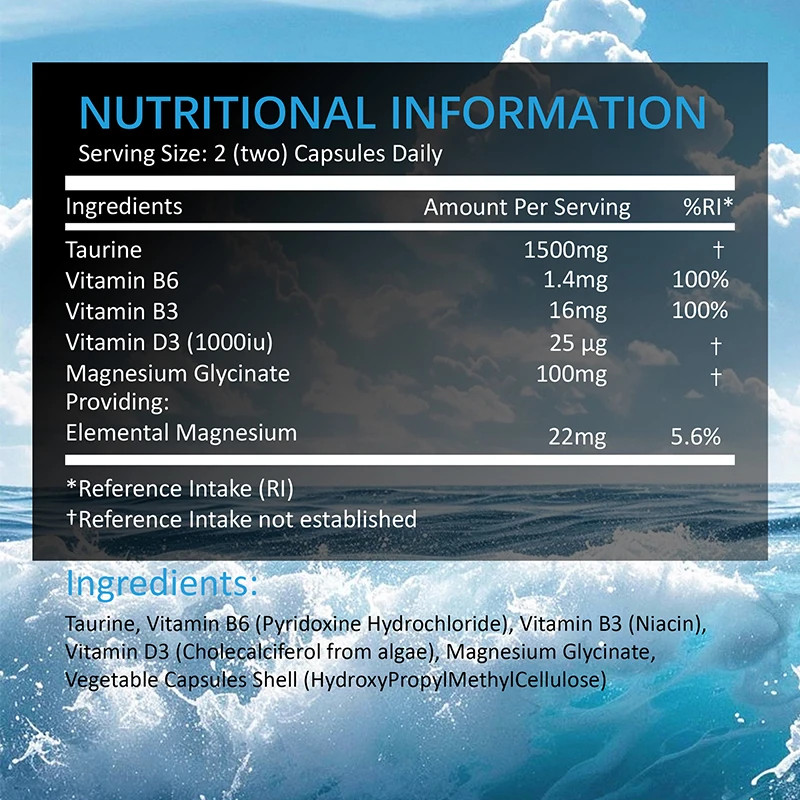 Taurine 240pcs,For Heart,Nerves Brain,Vision & Muscle Health,Replenishes Energy