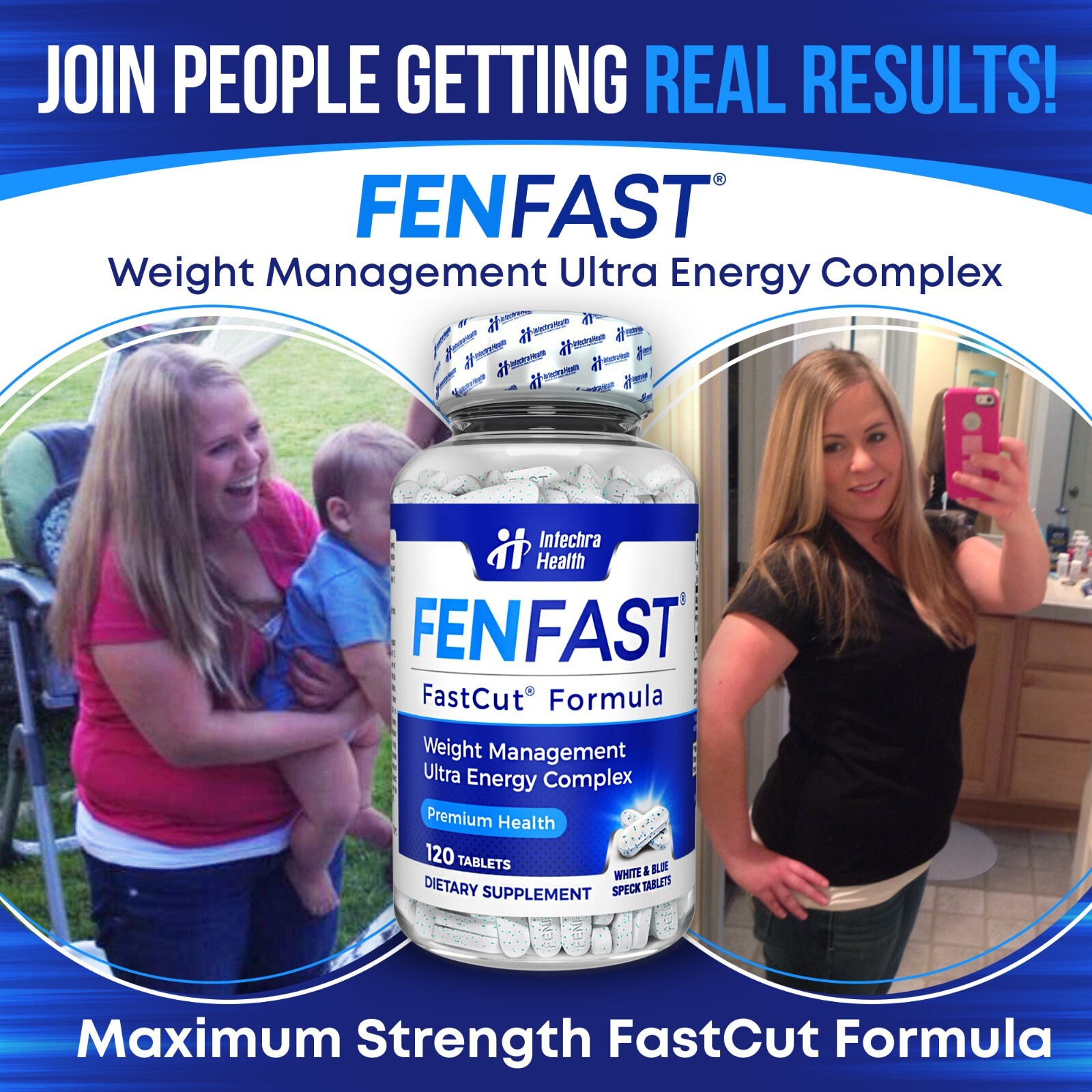 FENFAST 375 Weight Management Diet Pills + Energizers 120 Tablets