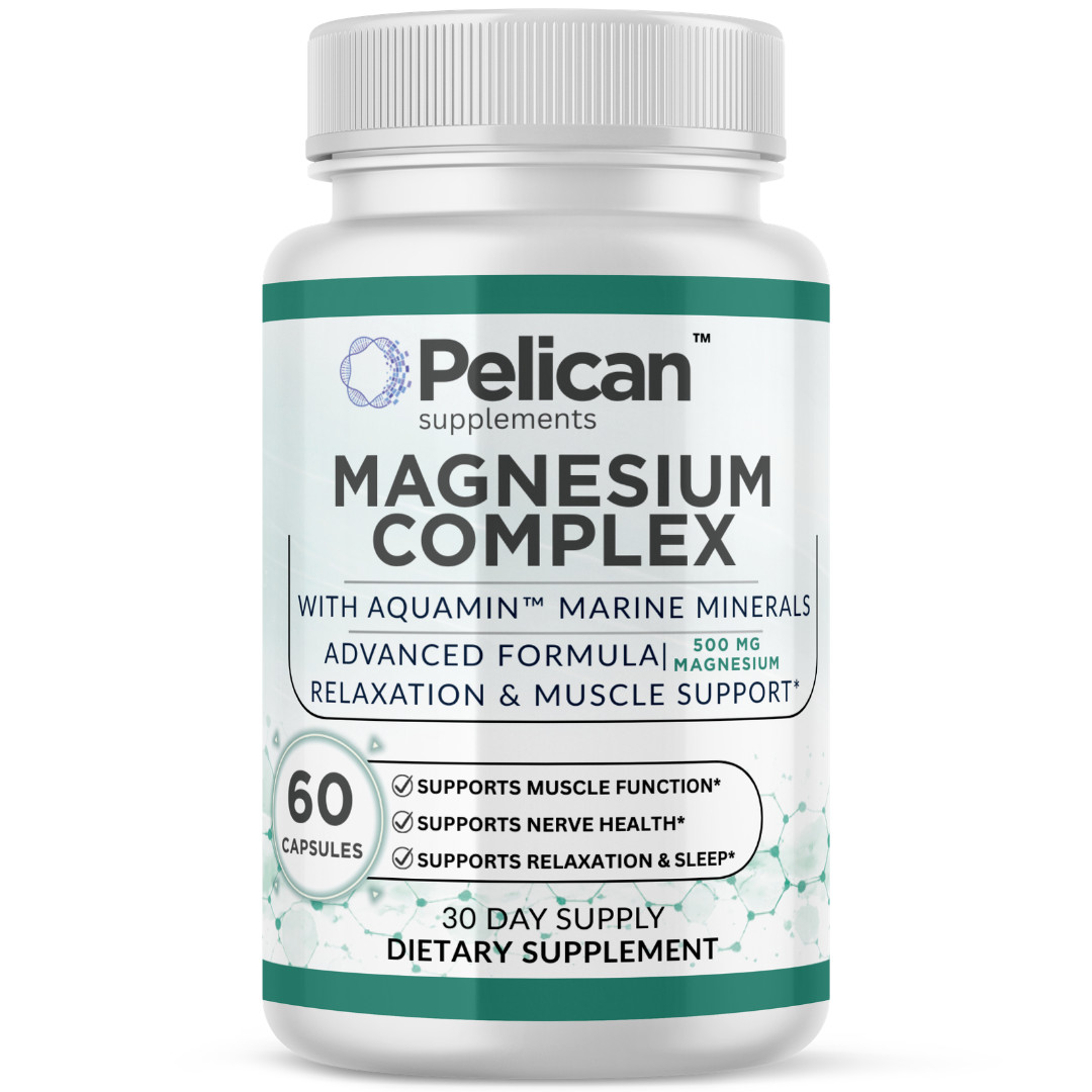Pelican Magnesium Complex – Muscle, Relaxation & Sleep Support – 60 Capsules