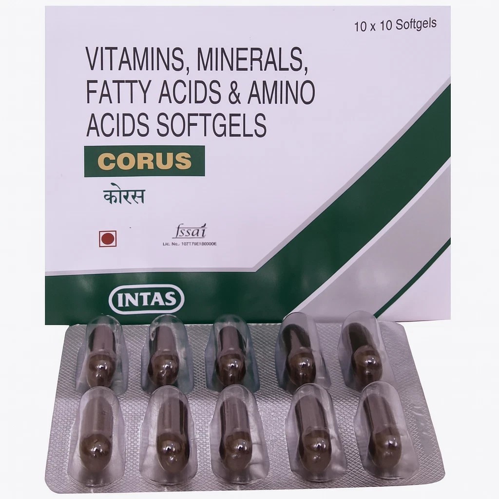 Charak Corus Soft Gelatin Capsules – ( 30 Caps ) for General Health &…