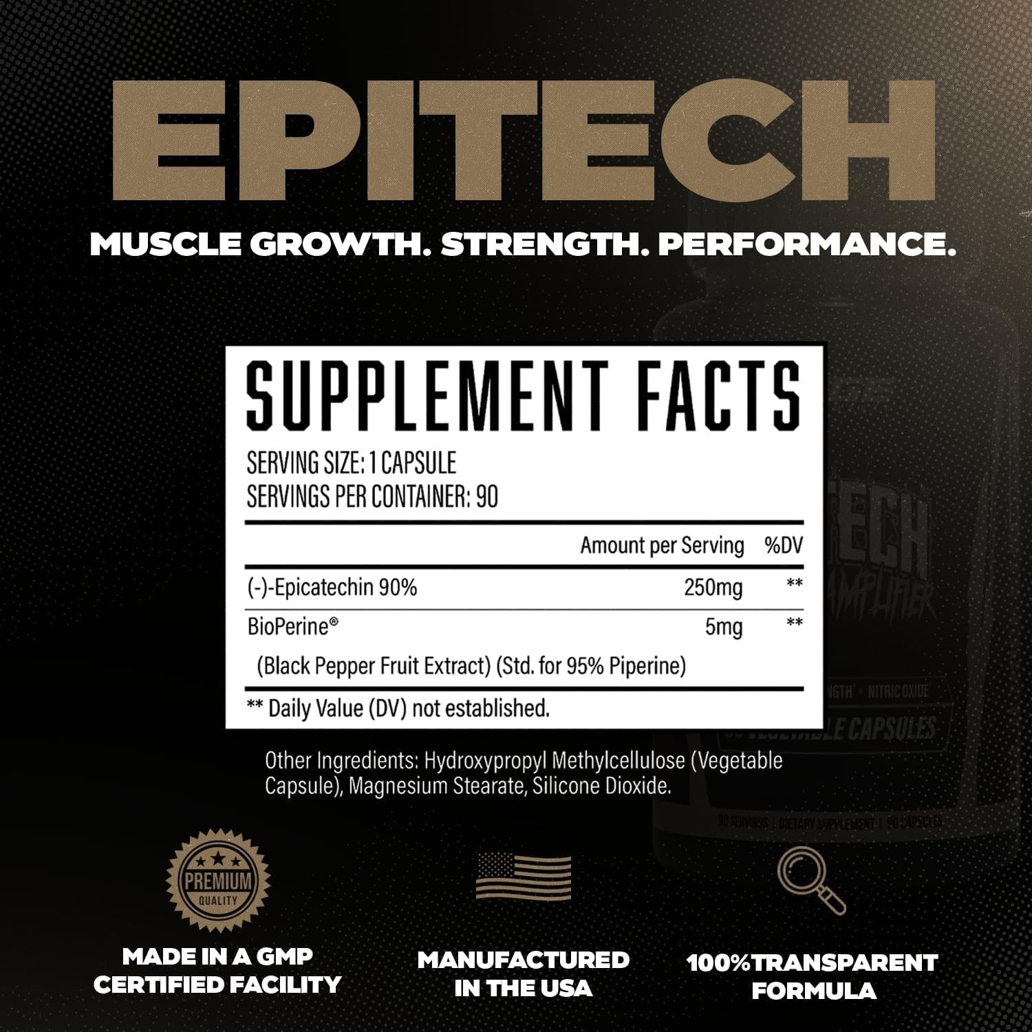 Epitech® Epicatechin Supplement – Natural Myostatin Inhibitor for Muscle Grow…
