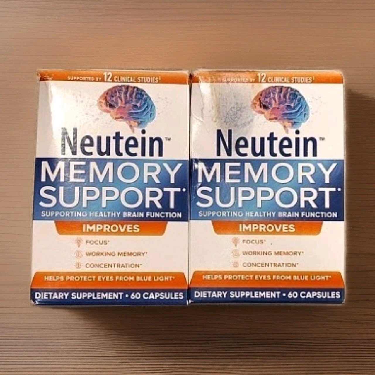 LOT OF 2 Neutein Memory Support 60 Capsules per bottle EXP 02/2027