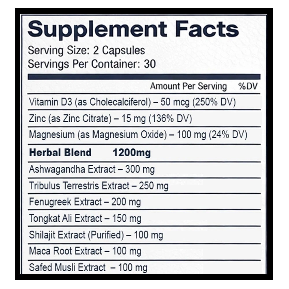 Vigor Now Pills for Men – Male Virility and Performance Support – 60 Capsule USA