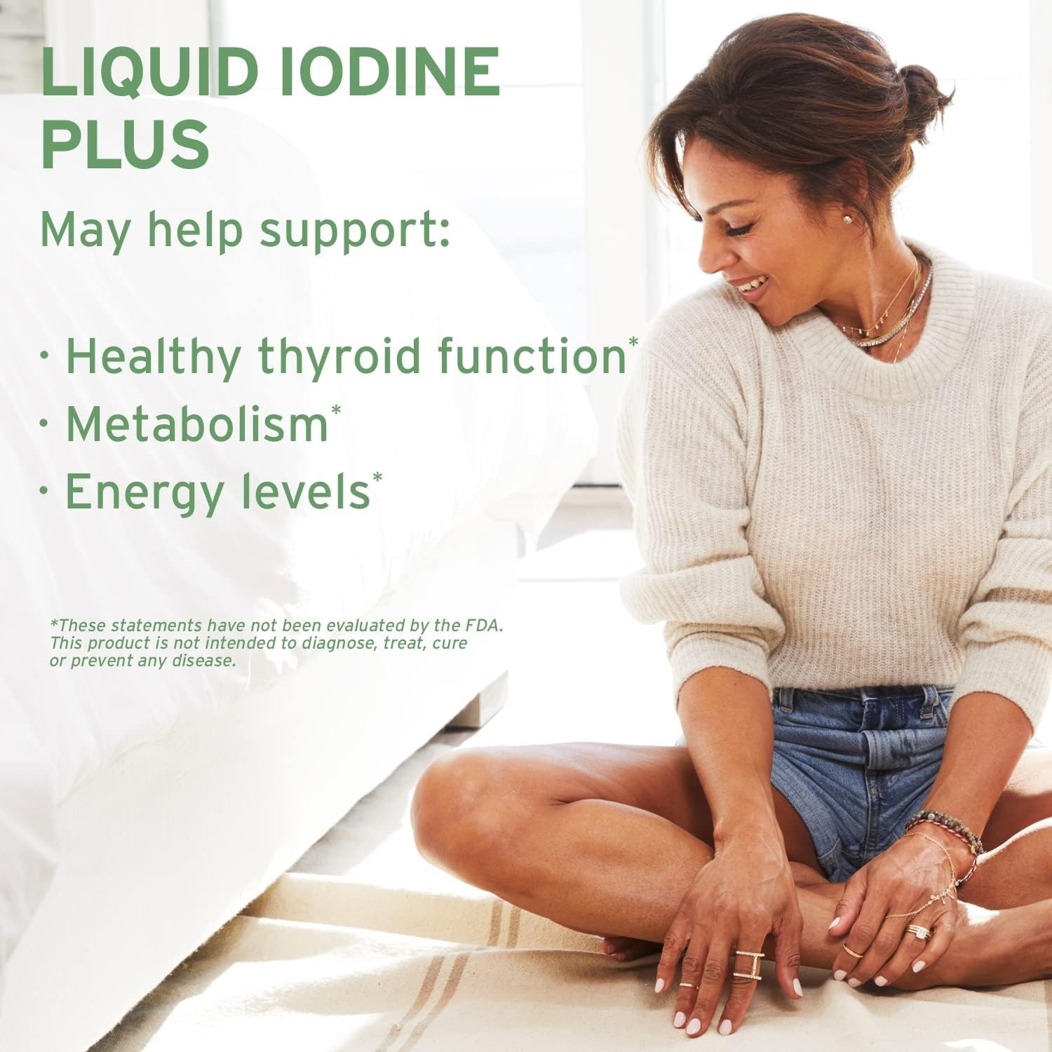 Life-Flo Liquid Iodine Plus 59ml 2oz Thyroid Support Unflavoured Drops