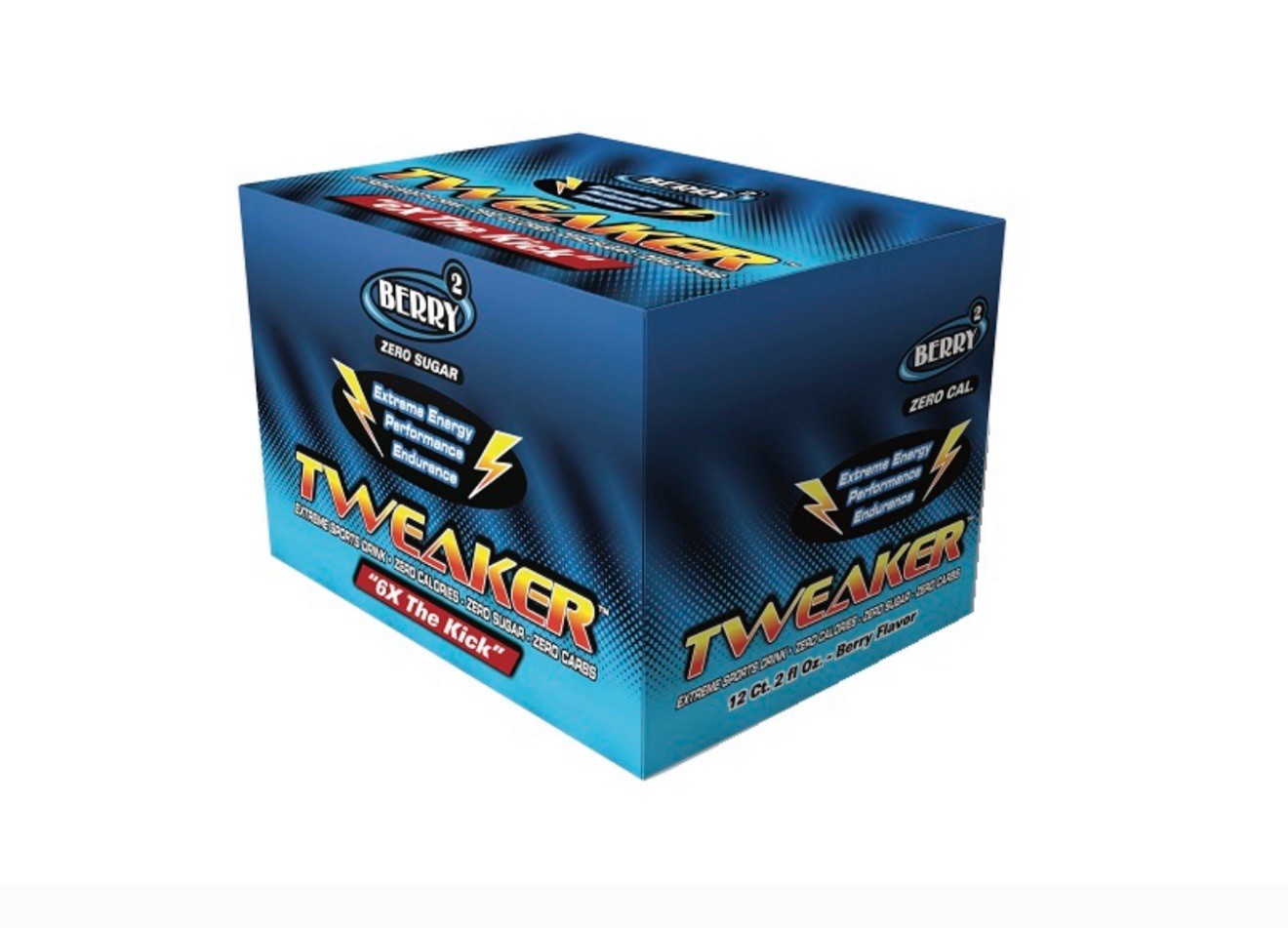 48 Count Tweaker Berry Flavor 48 ct Extreme Energy Shots 2.0 oz Zero Sugar Free
