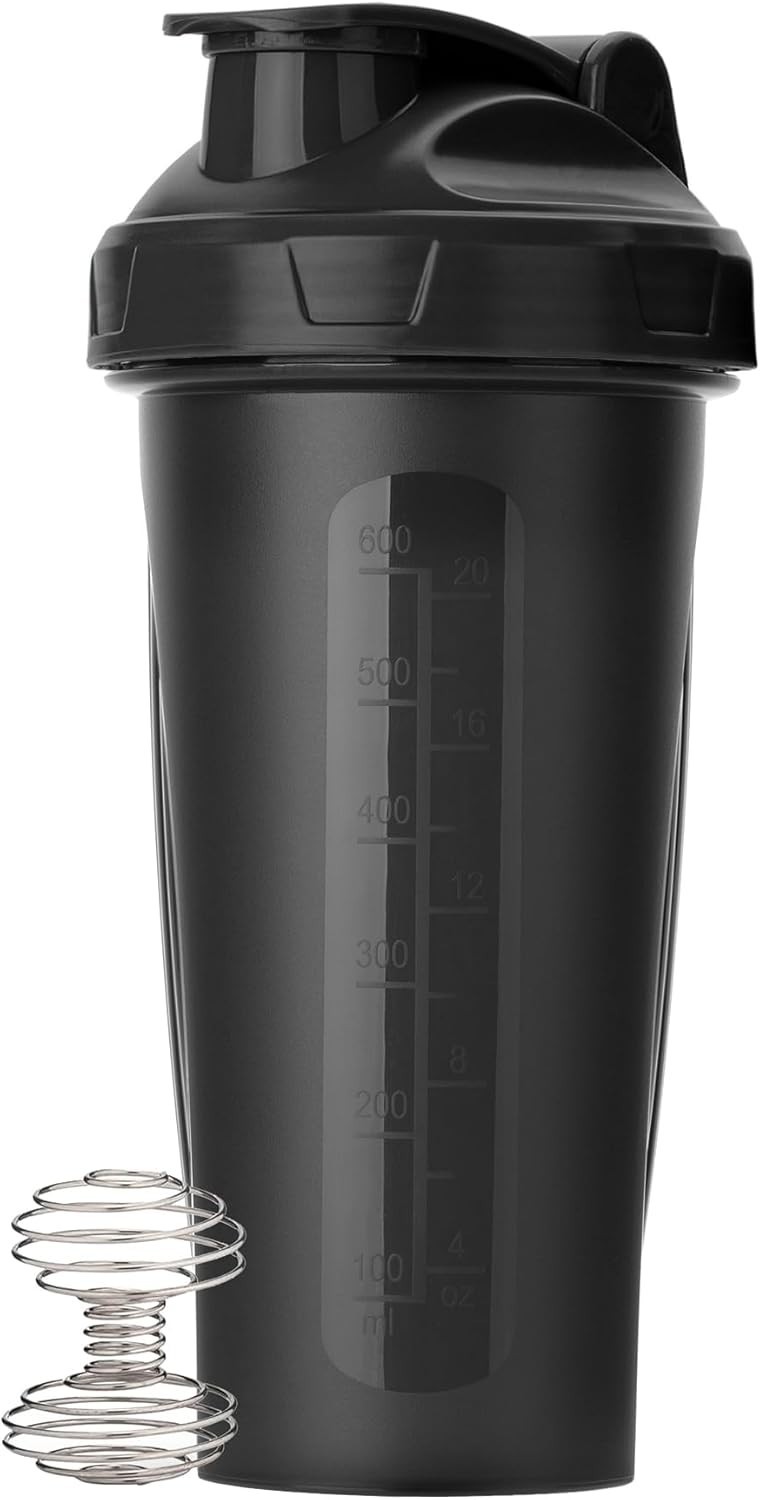Leak-Proof 28 oz Protein Shaker Bottle with Stainless Steel Whisk – BPA Free