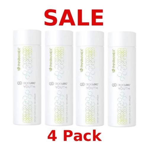 4 PACK Nu Skin NuSkin Pharmnex ageLoc Youth 120 softgels NEW 05/2027