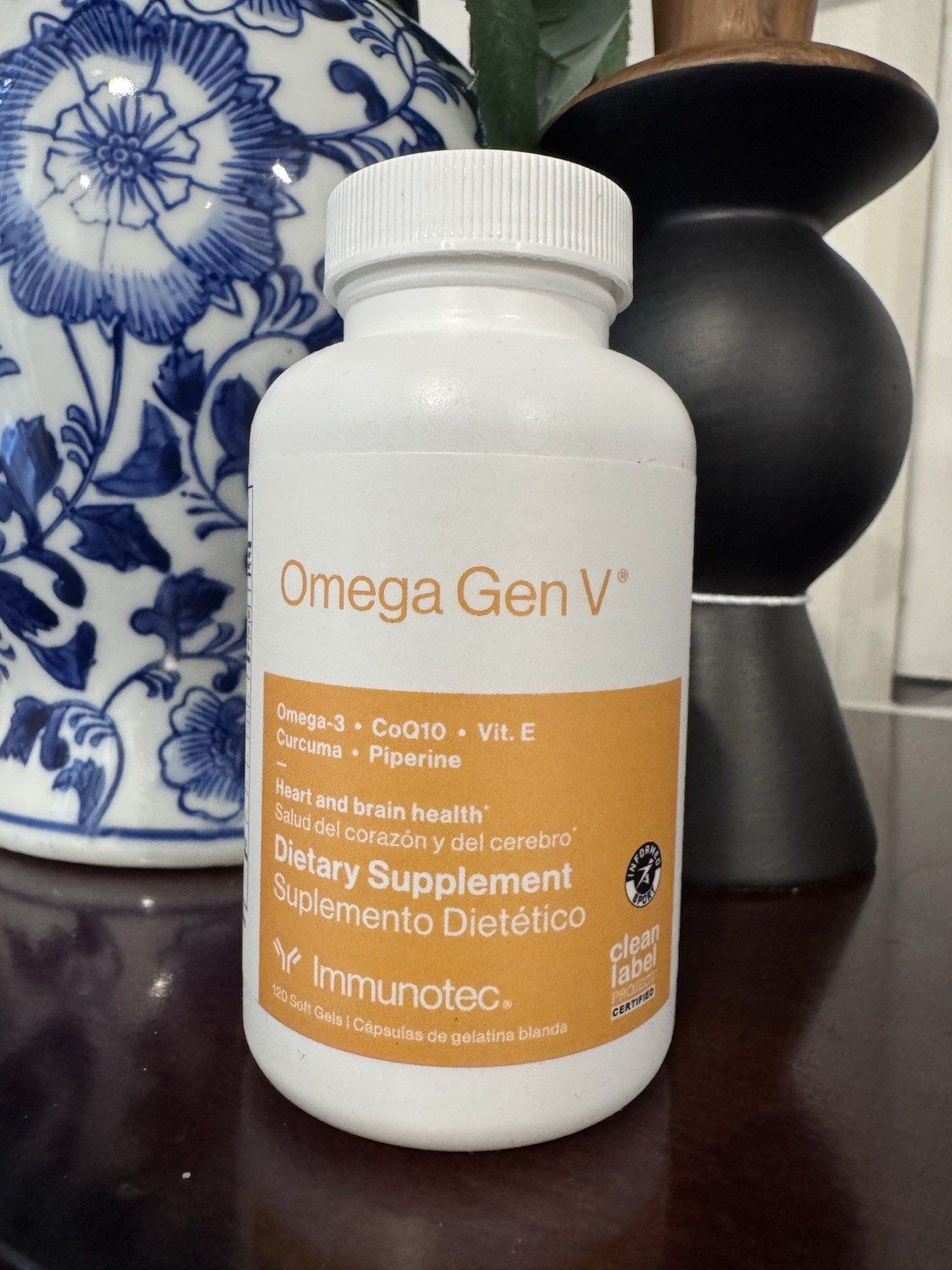 Omega GEN V – Omega-3 + CoQ10 + Vitamin E + Curcuma + Piperine By Immunotec