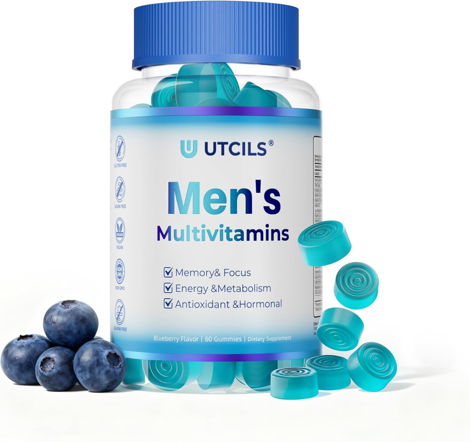 Mens Multivitamin Gummies for Men Daily – Zero Sugar Adult Gummy Vitamins with S