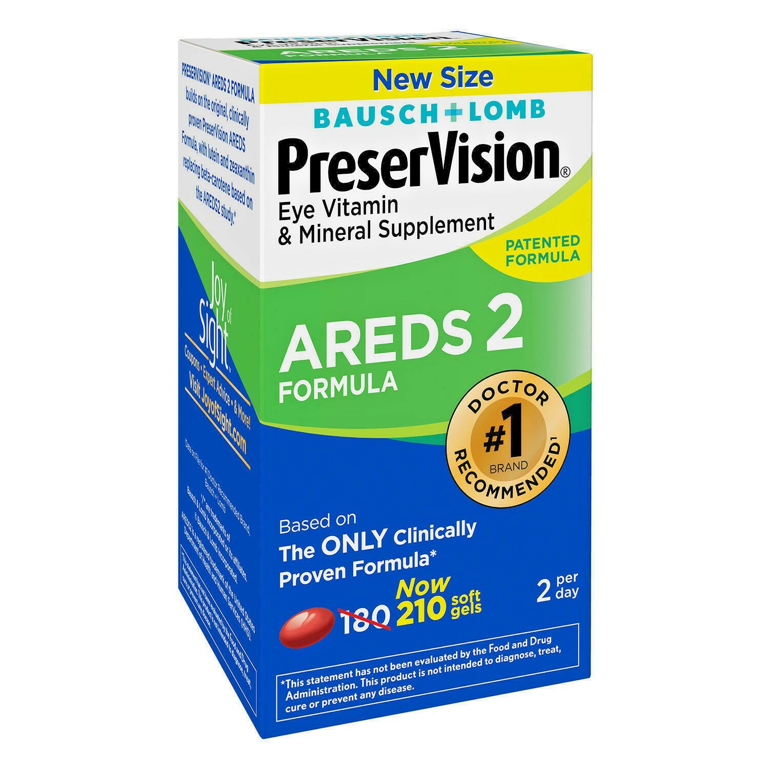 BAUSCH & LOMB PreserVision AREDS 2 FORMULA SUPPLEMENT EYE VITAMIN (210 ct)