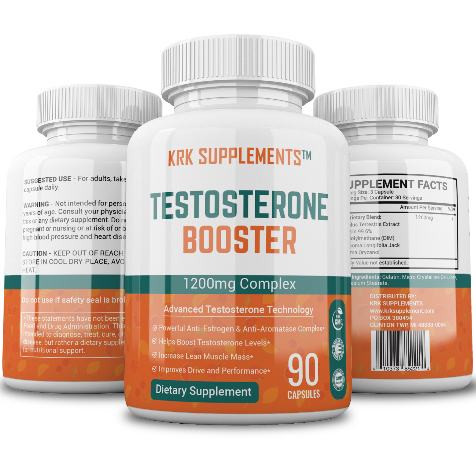 1 Btl Testosterone Booster Chrysin Low Test Boost Natural Tribulus Terrestris