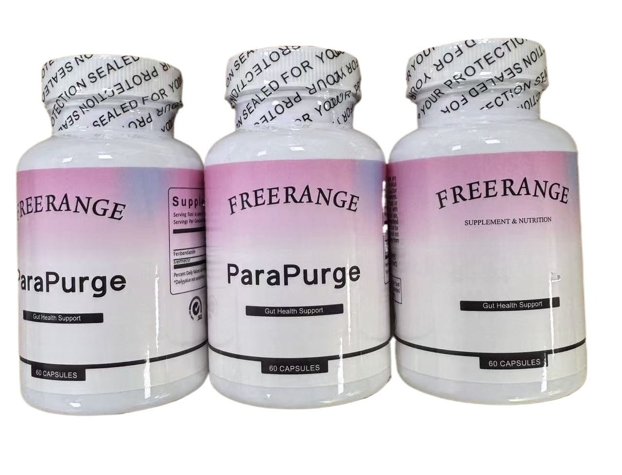 3 Gut ParaPurge Gut Cleanse Capsules Pack and Colon Immune Support Non-GMO 180ct