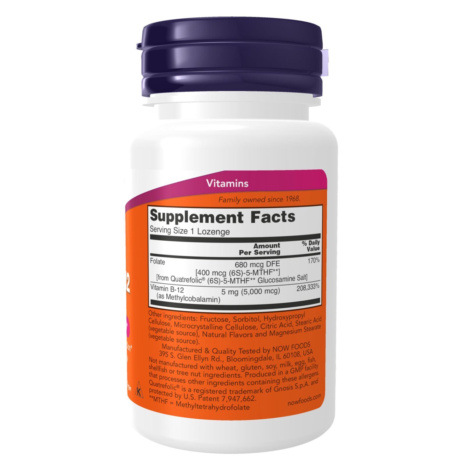NOW FOODS Methyl B-12 5 000 mcg 60 Lozenges