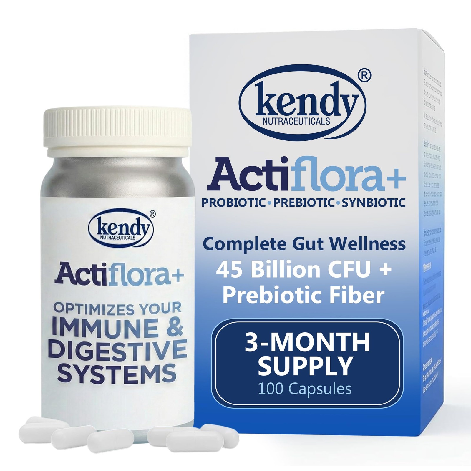 Kendy Actiflora Probiotic + Prebiotic & Synbiotic Capsules – Advanced Formula…