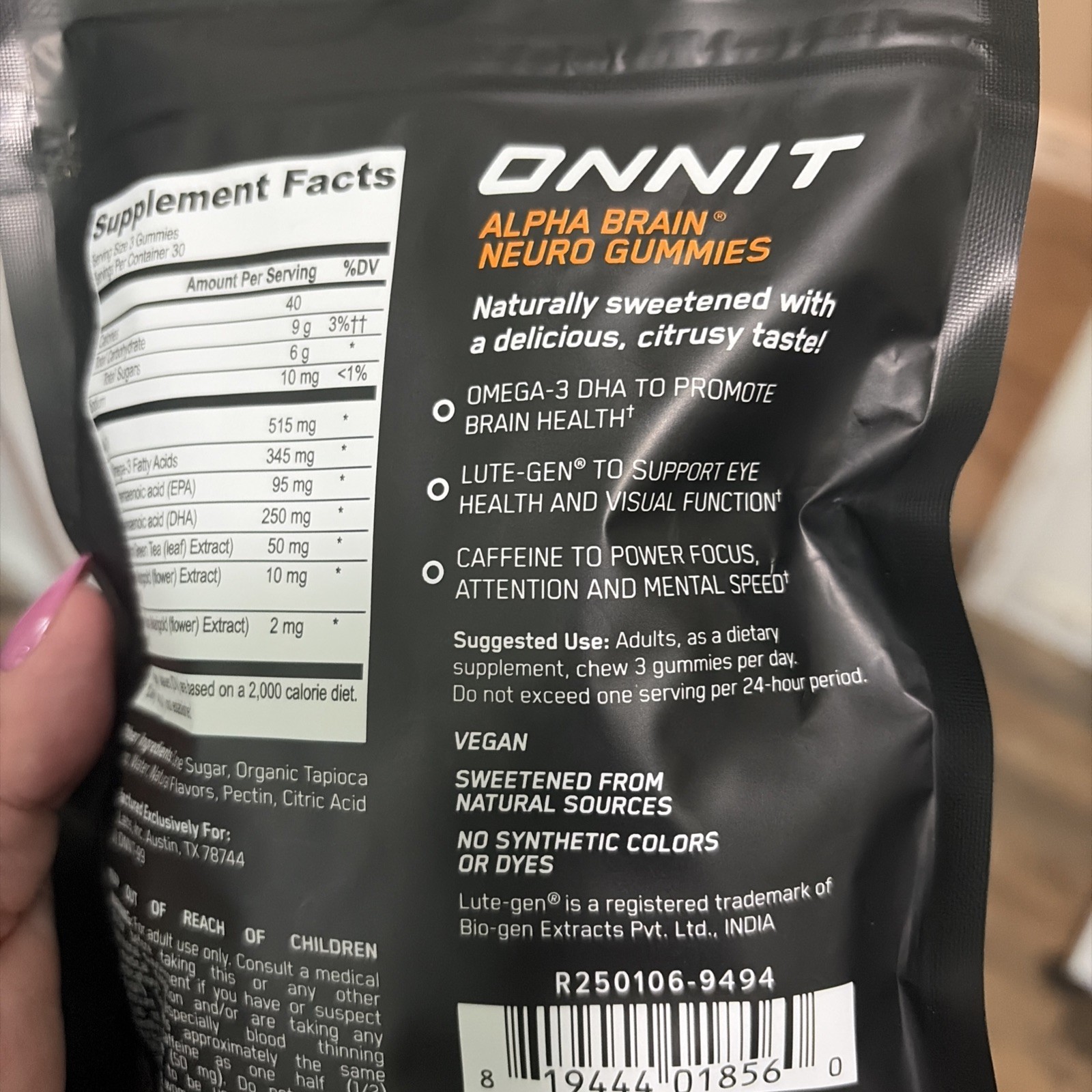 Onnit Alpha Brain ® Neuro Gummies 90 Count, Daily Brain Health Cognition Support