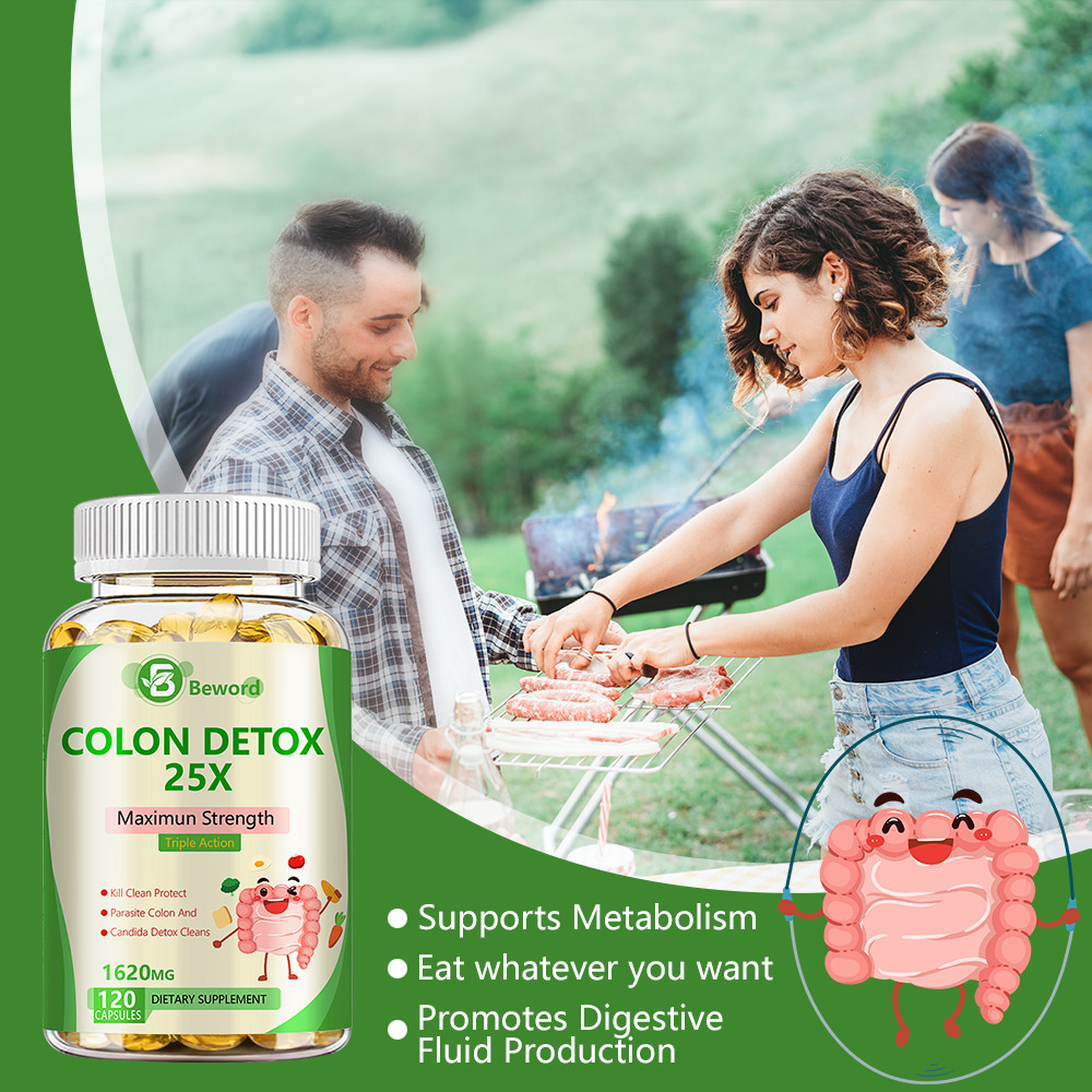 2 Pake Anti-Parasite & Candida Cleanse Supplement Body Colon Detox 120 Caps