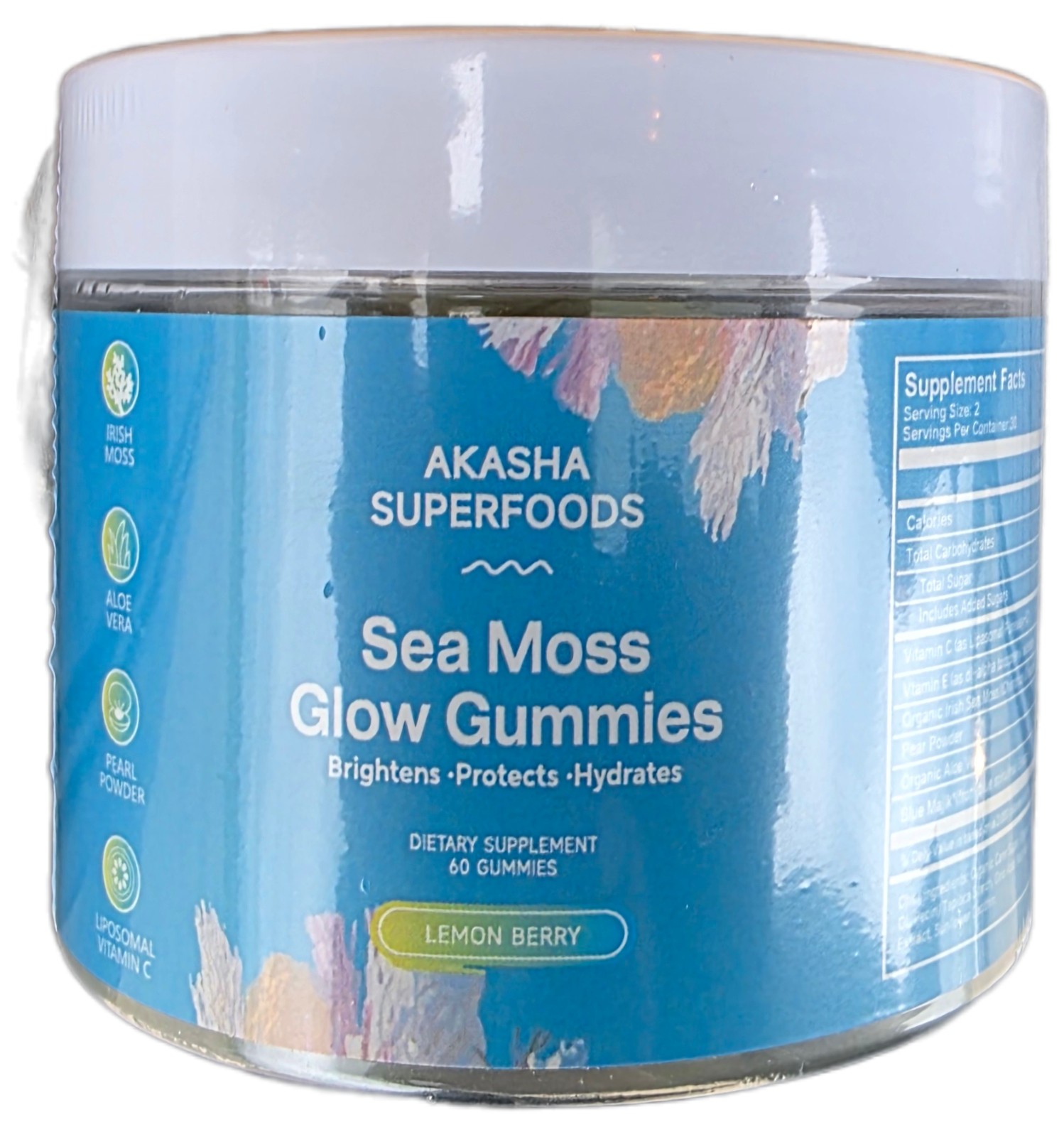 Glow, Sea Moss & Pearl Powder, Strawberry Lemonade, 60 Gummies