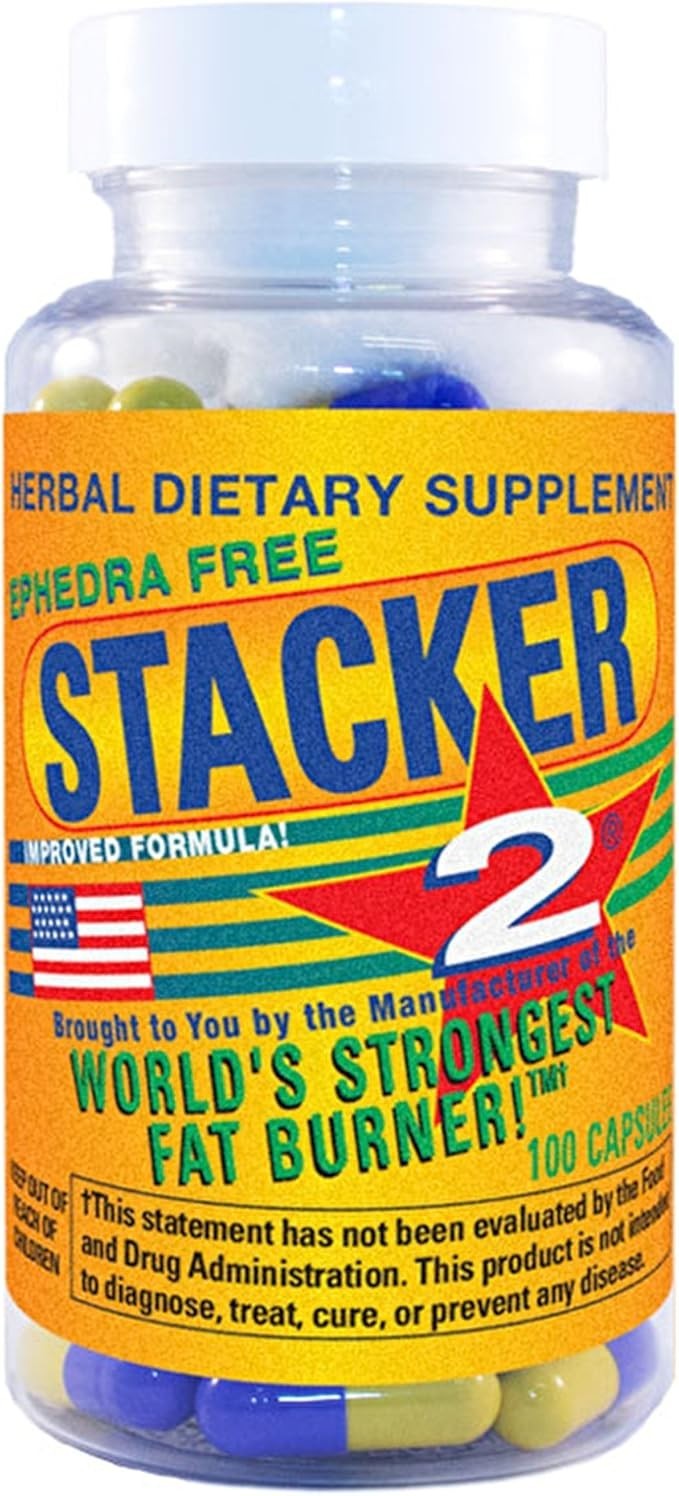 Stacker two Dietary Supplement “Fat Burner Weight Loss” Capsules 100 Count