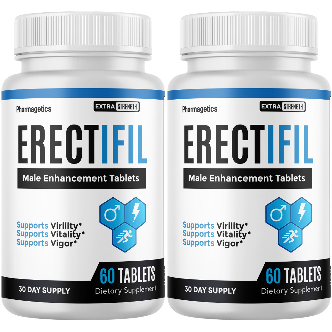 Erectifil Male Enhancement Supplement, (2 Bottles) Official Vitality Support