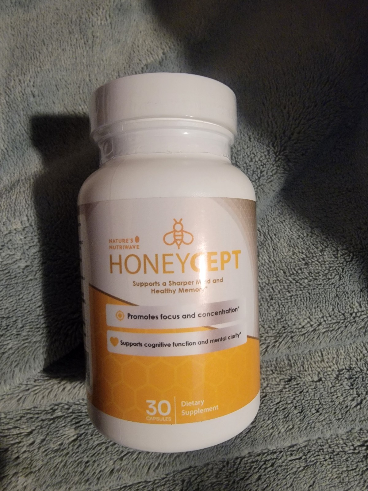 Honeycept Botanical Cognitive Support Supplement with Caffeine Bacopa Rhodiola