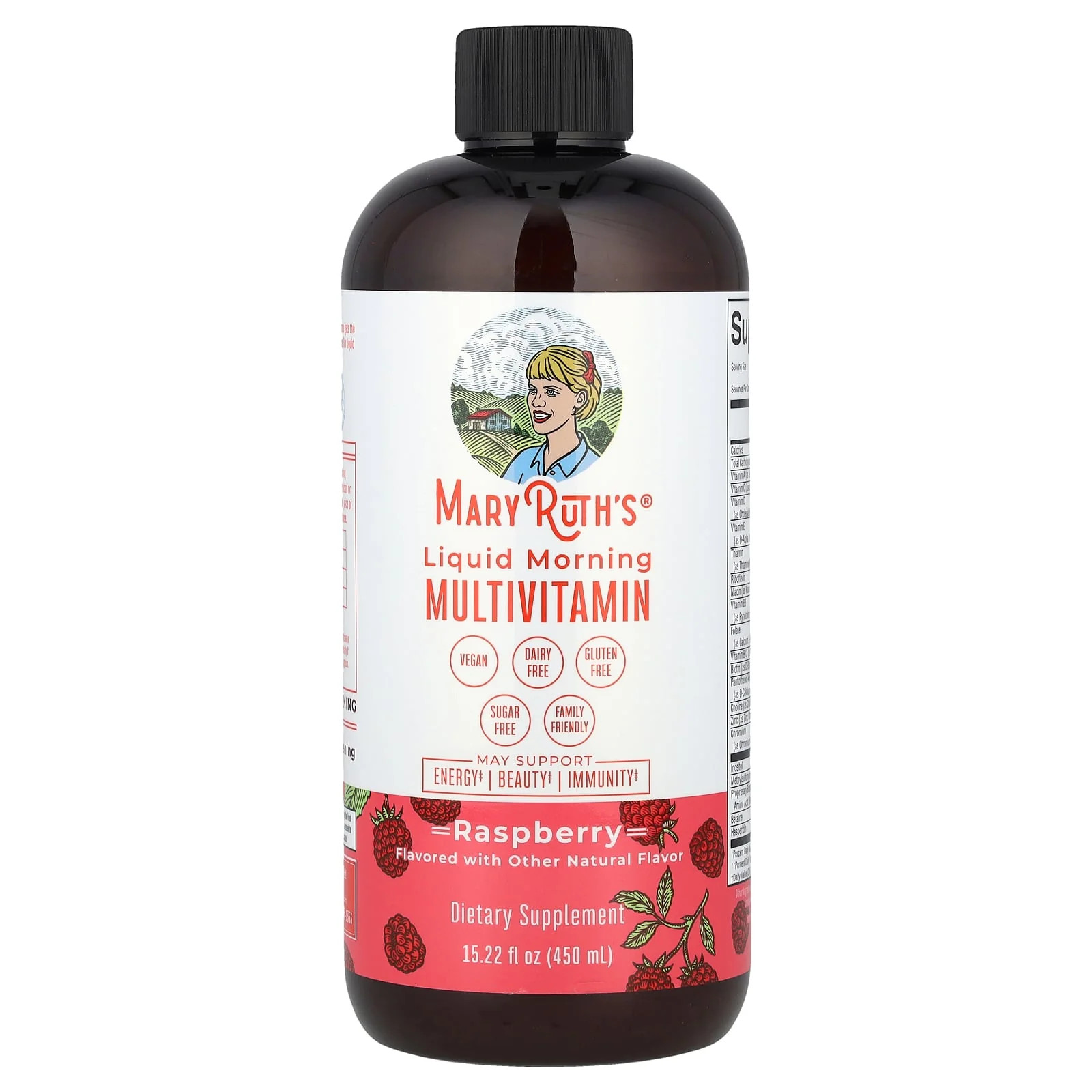 2 X MaryRuth’s, Liquid Morning Multivitamin, Raspberry, 15.22 fl oz (450 ml)