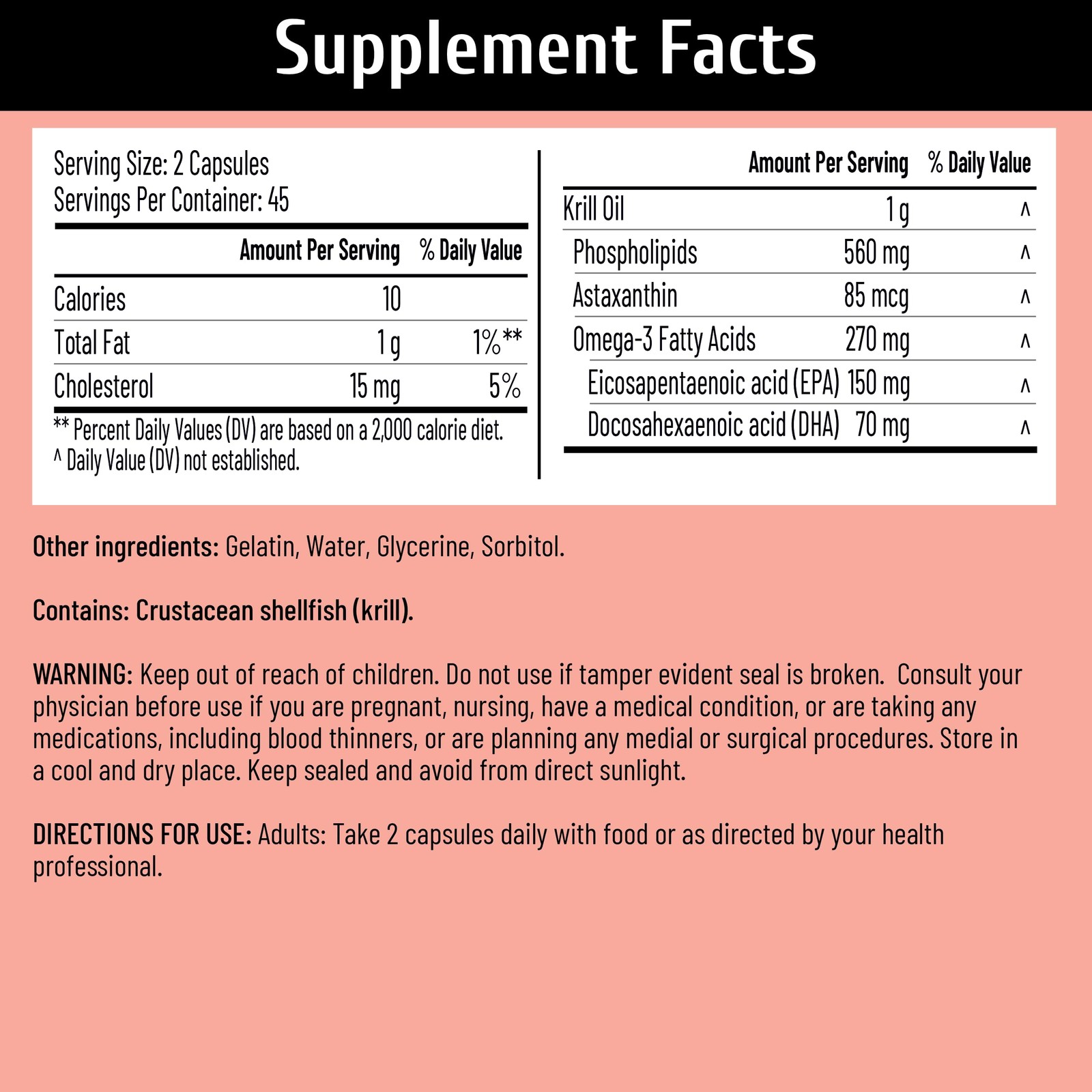 Nutrition29 Antarctic Krill Oil 500Mg Softgelsomega 3 Fatty Acid Supplements