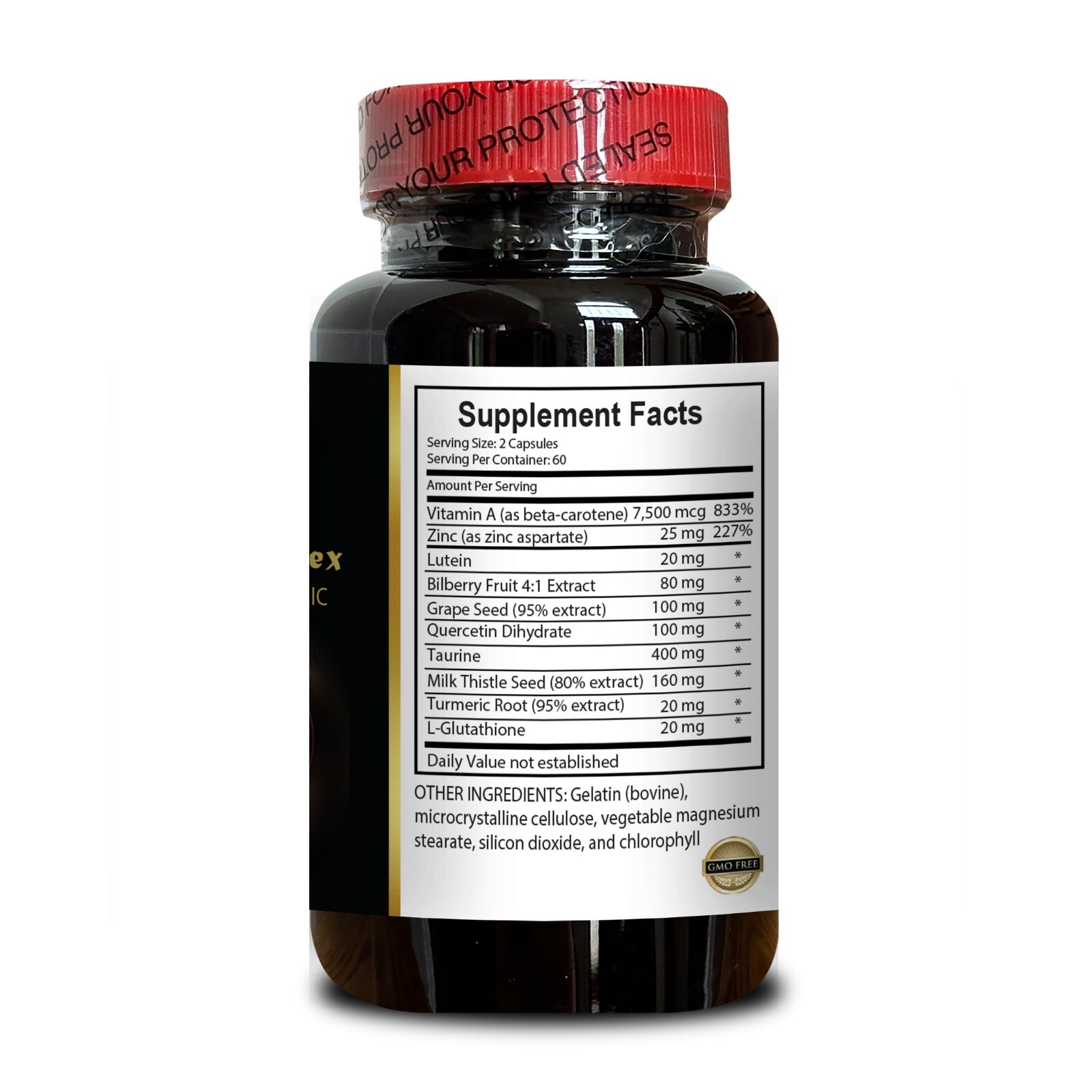 Premium Eye Formula with Lutein Zeaxanthin Beta Carotene & Bilberry – 1 Bottle