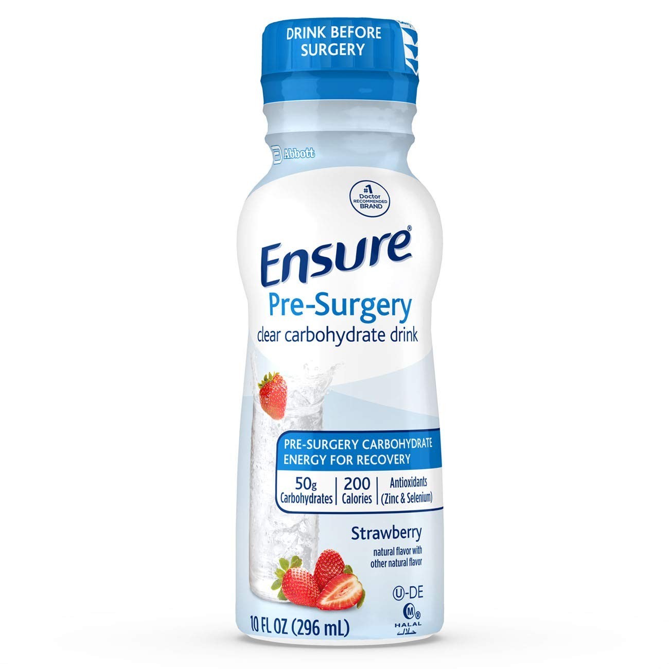 Clear Carbohydrate Drink for Pre-Surgery, Strawberry Flavor, 10 fl oz, 4 Pack