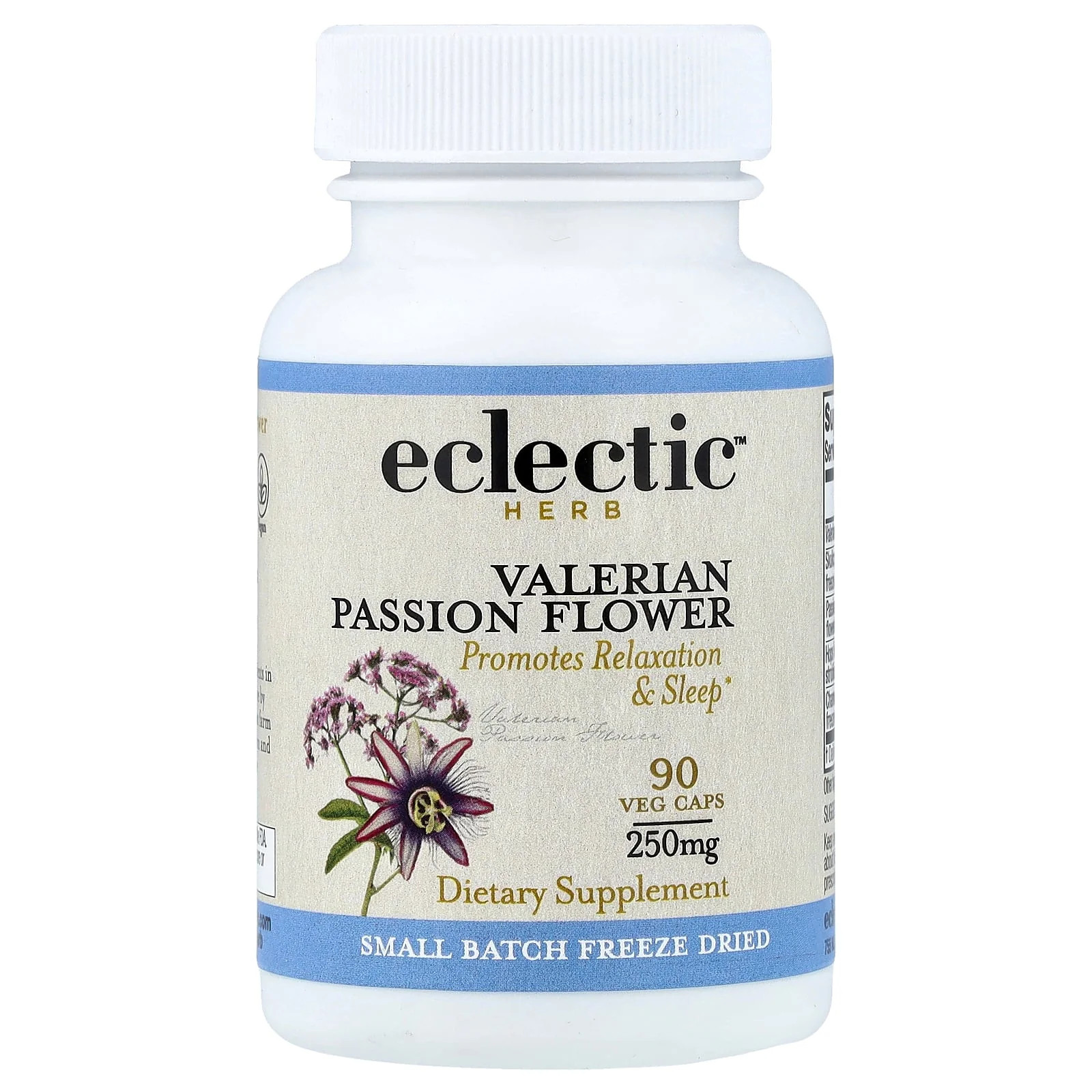 2 X Eclectic Herb, Valerian Passion Flower, Promotes Relaxation & Sleep, 90 Veg