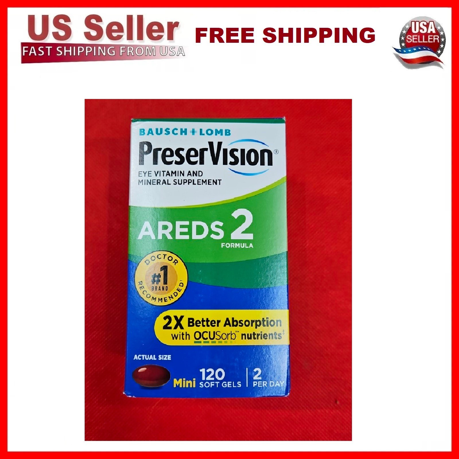 PreserVision AREDS 2 Eye Vitamin & Mineral Supplement with OCUSorb, Zeaxanthin