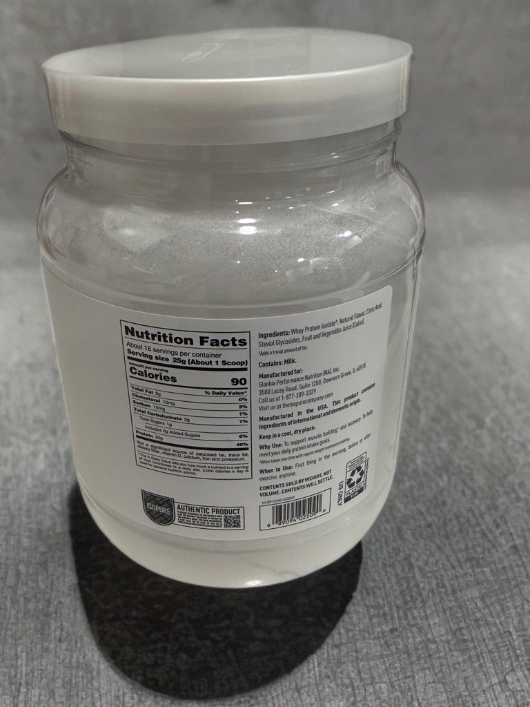 Isopure Clear Whey Isolate Tropical Punch 14.1oz Exp: 09/27