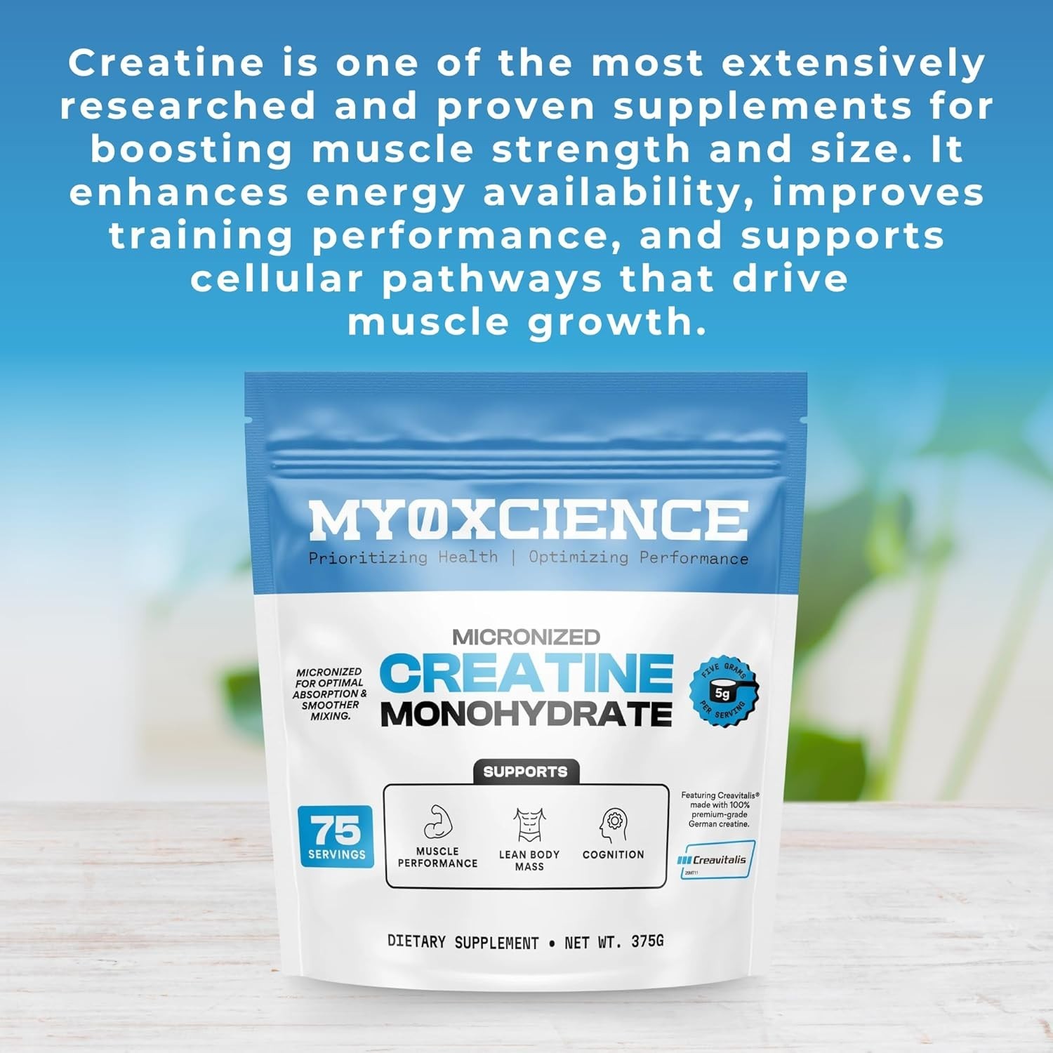 MYOXCIENCE Micronized Creatine | with 100% Creavitalis—The World’s Purest Mic…
