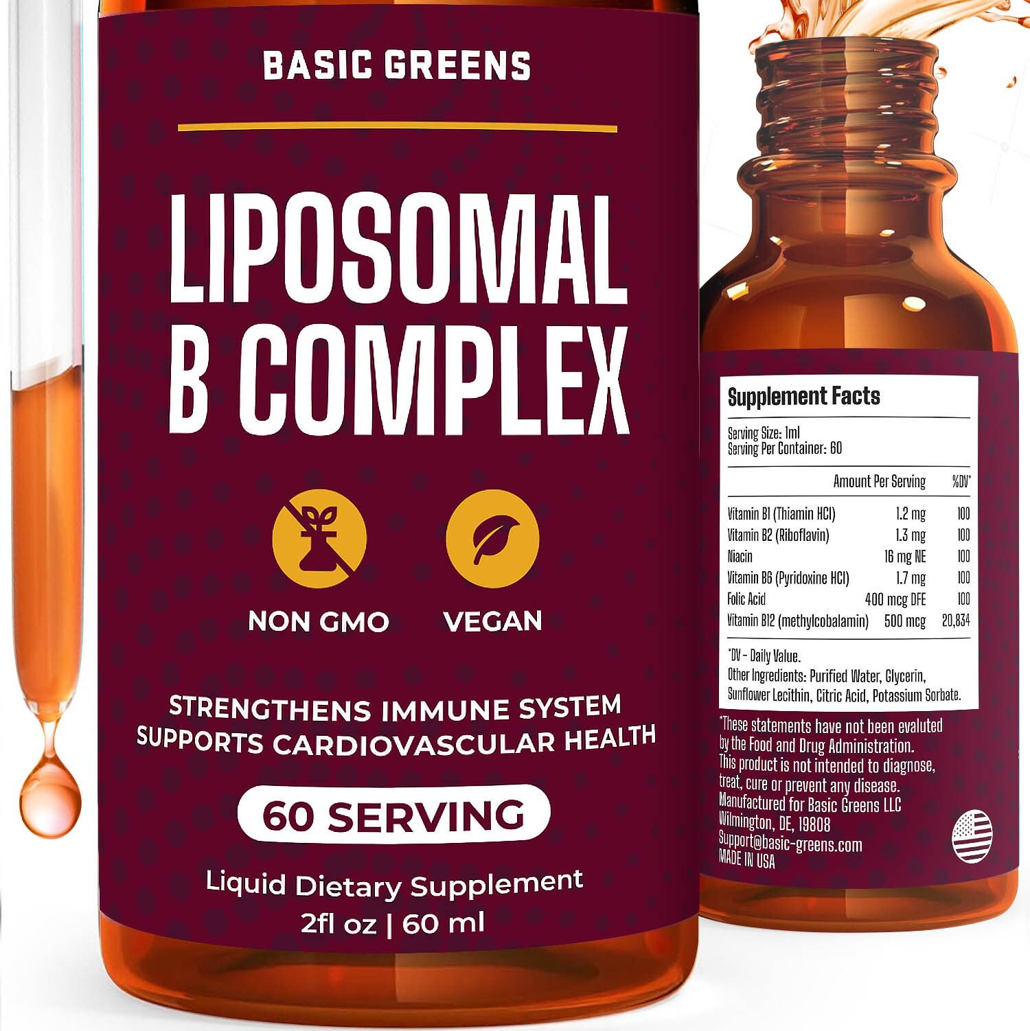 Liposomal B Vitamins Complex Liquid – High Absorption for Energy