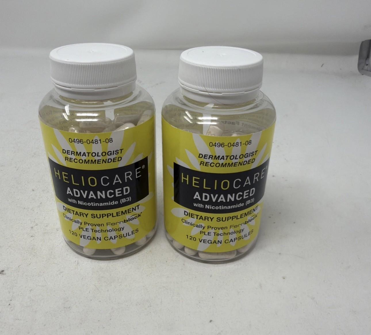 2x NEW Heliocare Advanced Niacin B3 for Healthy Skin 120ct Fernblock-PLE 07/2026